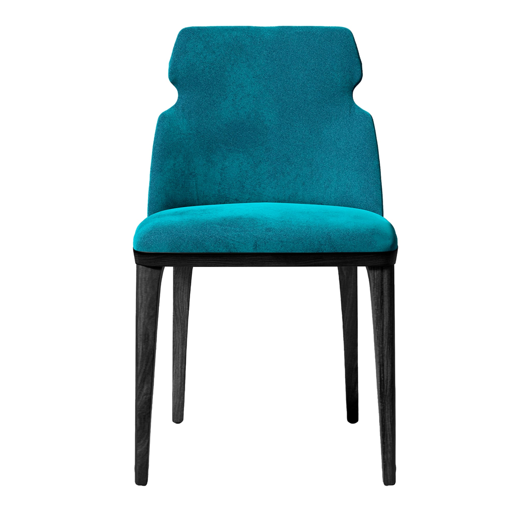Shape Blue Velvet Chair - Main view