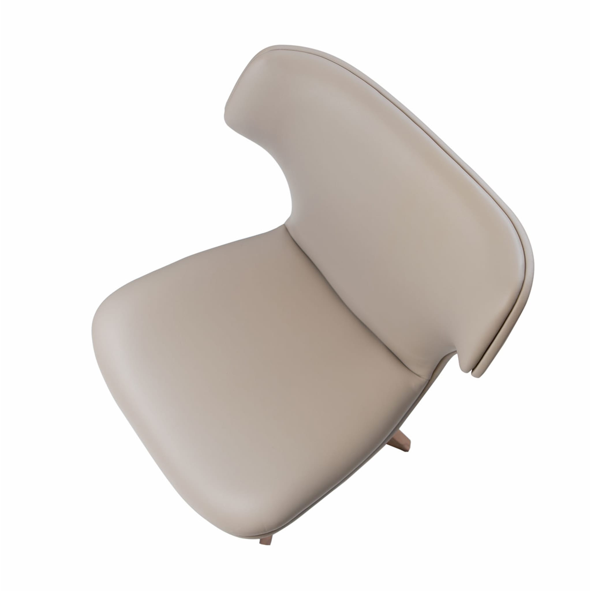 Chaise longue en cuir beige Aurora - Vue alternative 2