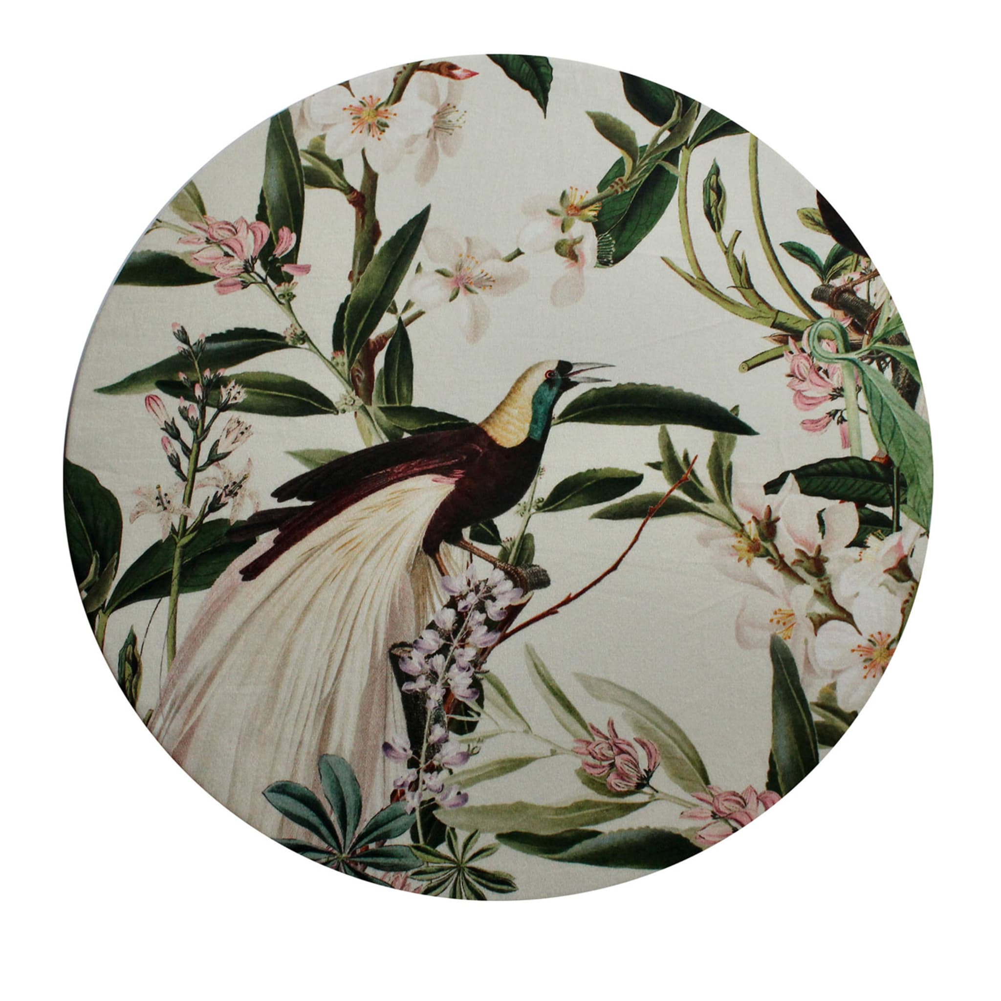Mantelería redonda policromada Cuffiette Bird & Flowers - Vista principal