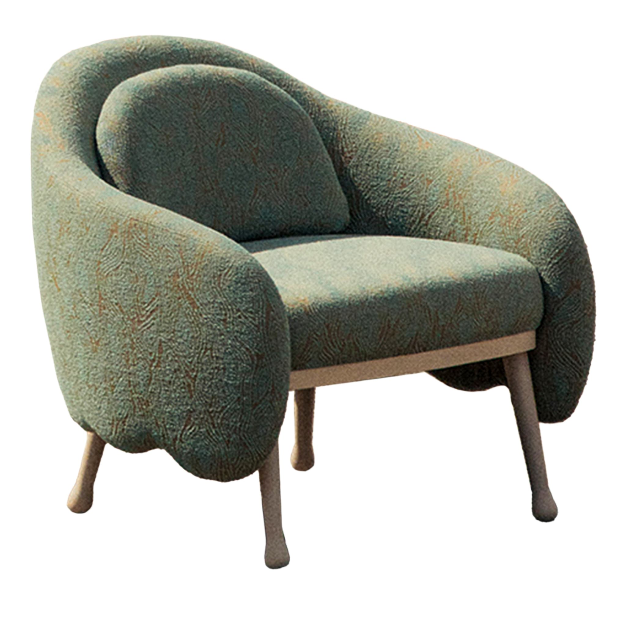 Corolla 271 Green Patterned Armchair  - Main view