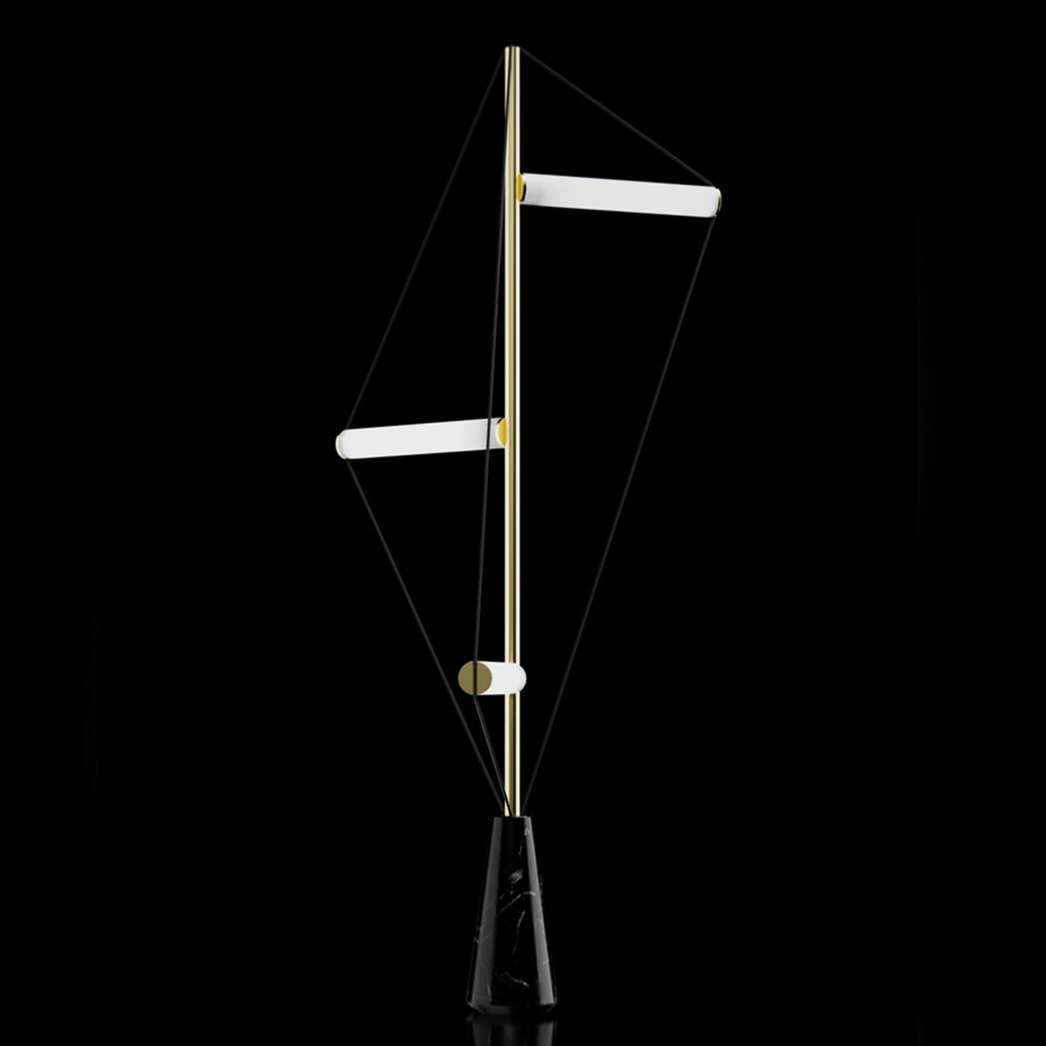 Ed047 Brass Floor Lamp with Black Base - Alternative view 3