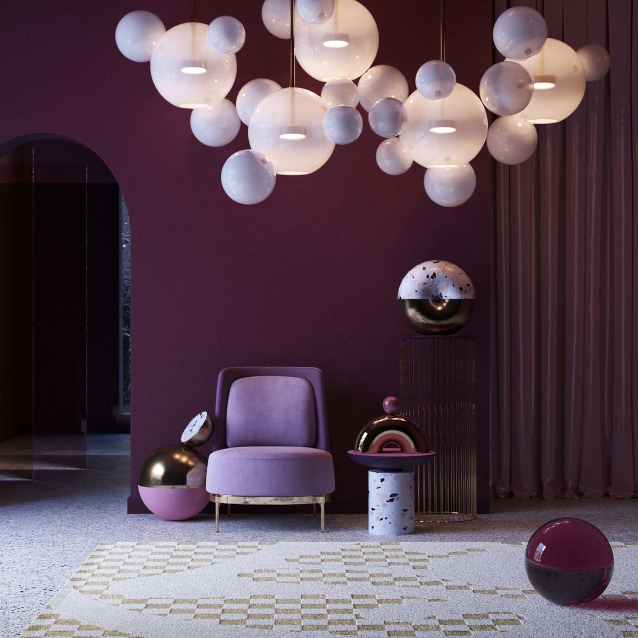 Barcelona Chequers Rug Ambiance Collection  - Alternative view 2
