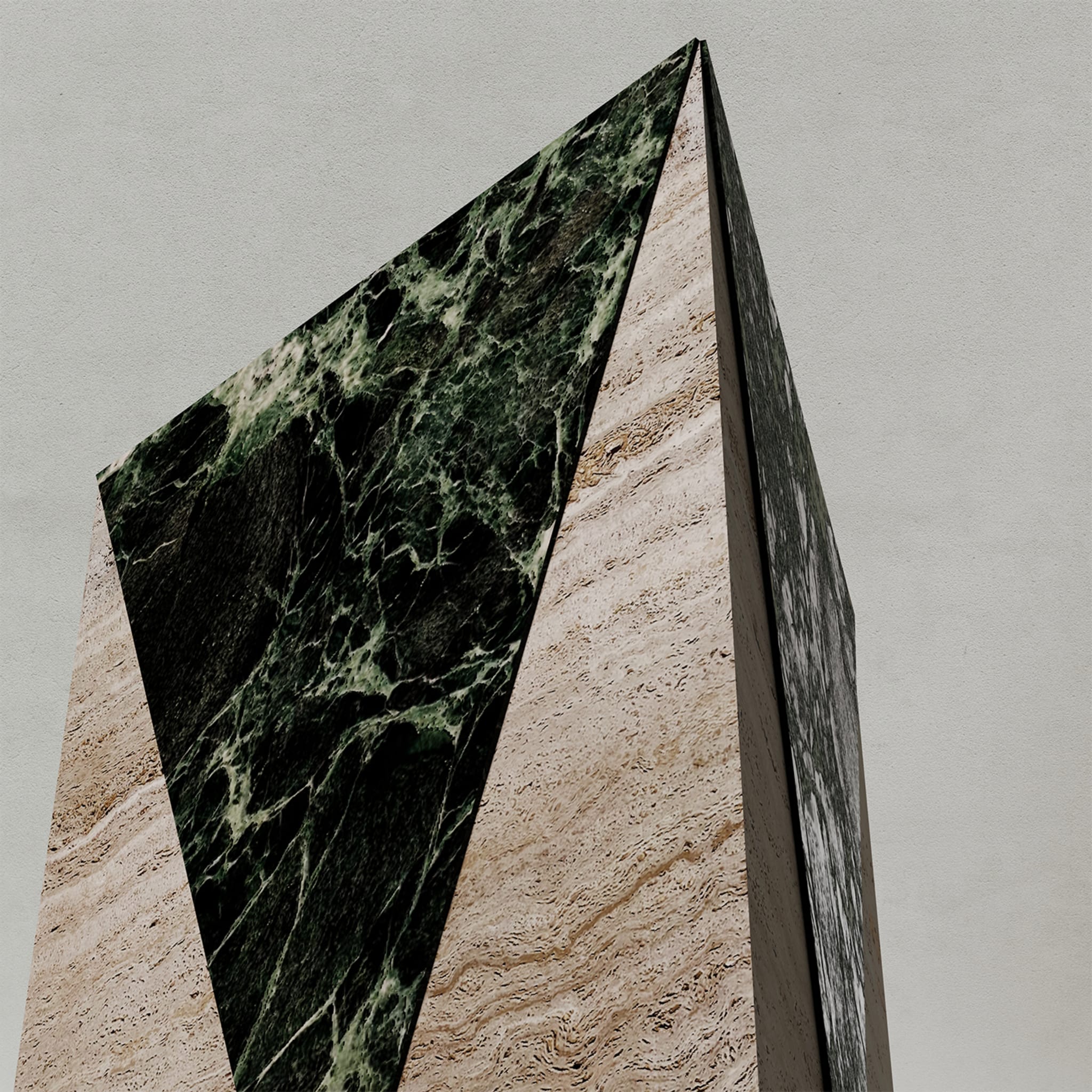 Vase Polimelus Verde Alpi &amp; Travertin - Vue alternative 2