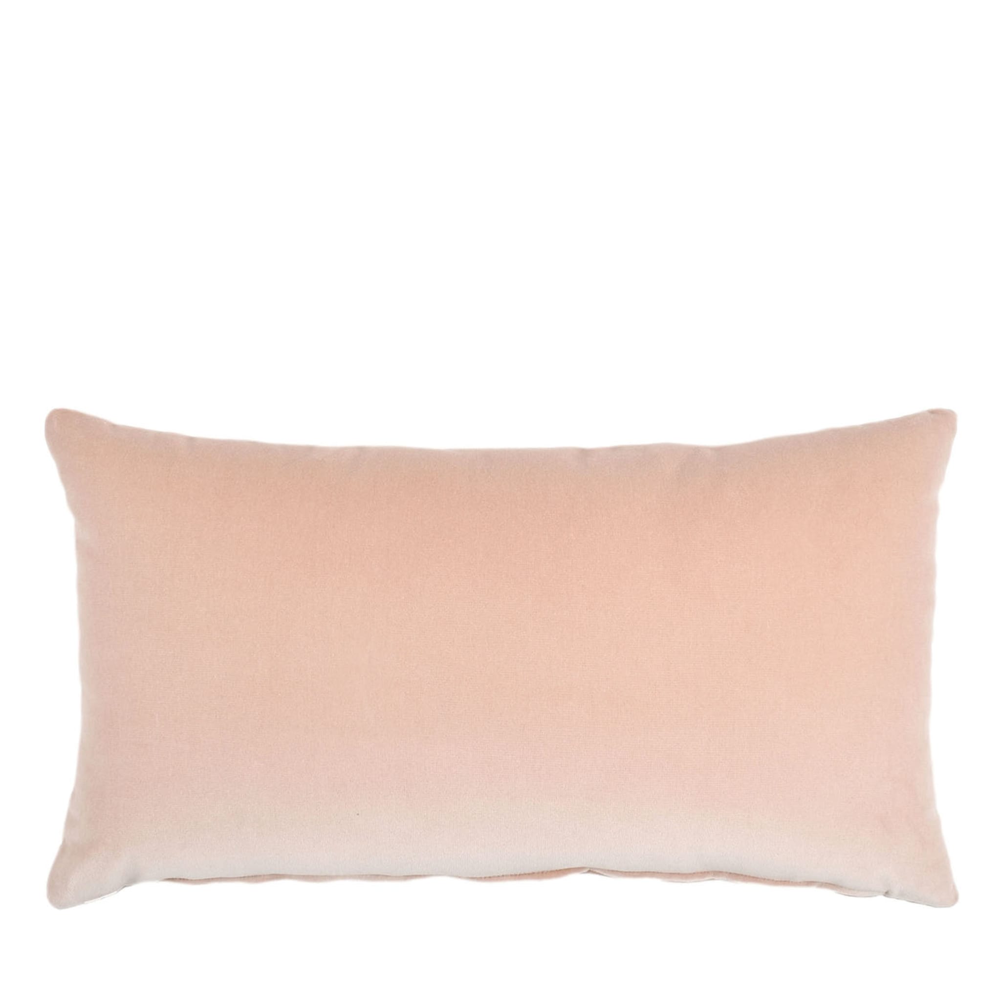 Powder Pink Cotton Velvet Longue Cushion - Main view