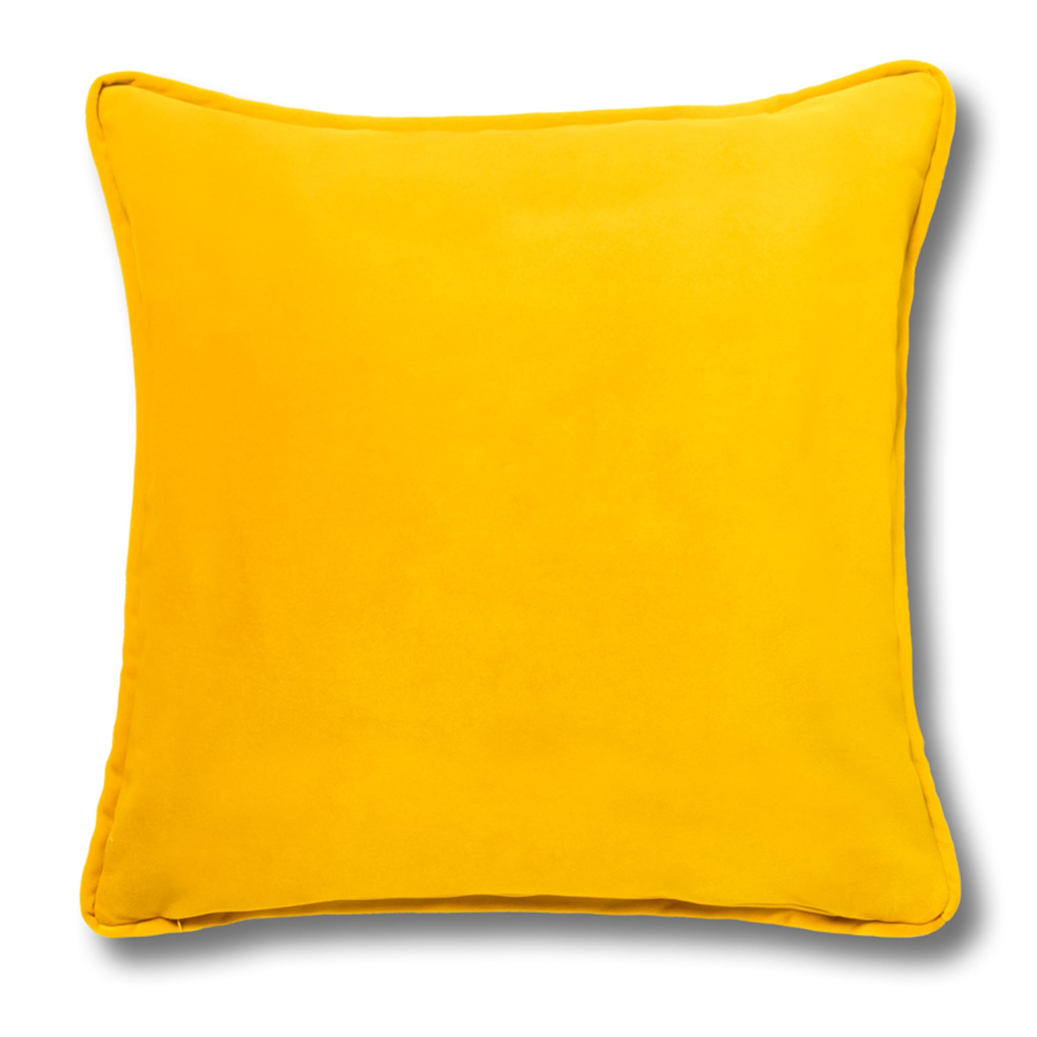 Mia Lemon Satin Velvet Medium Cushion by Luciana Gomez - Alternative view 1