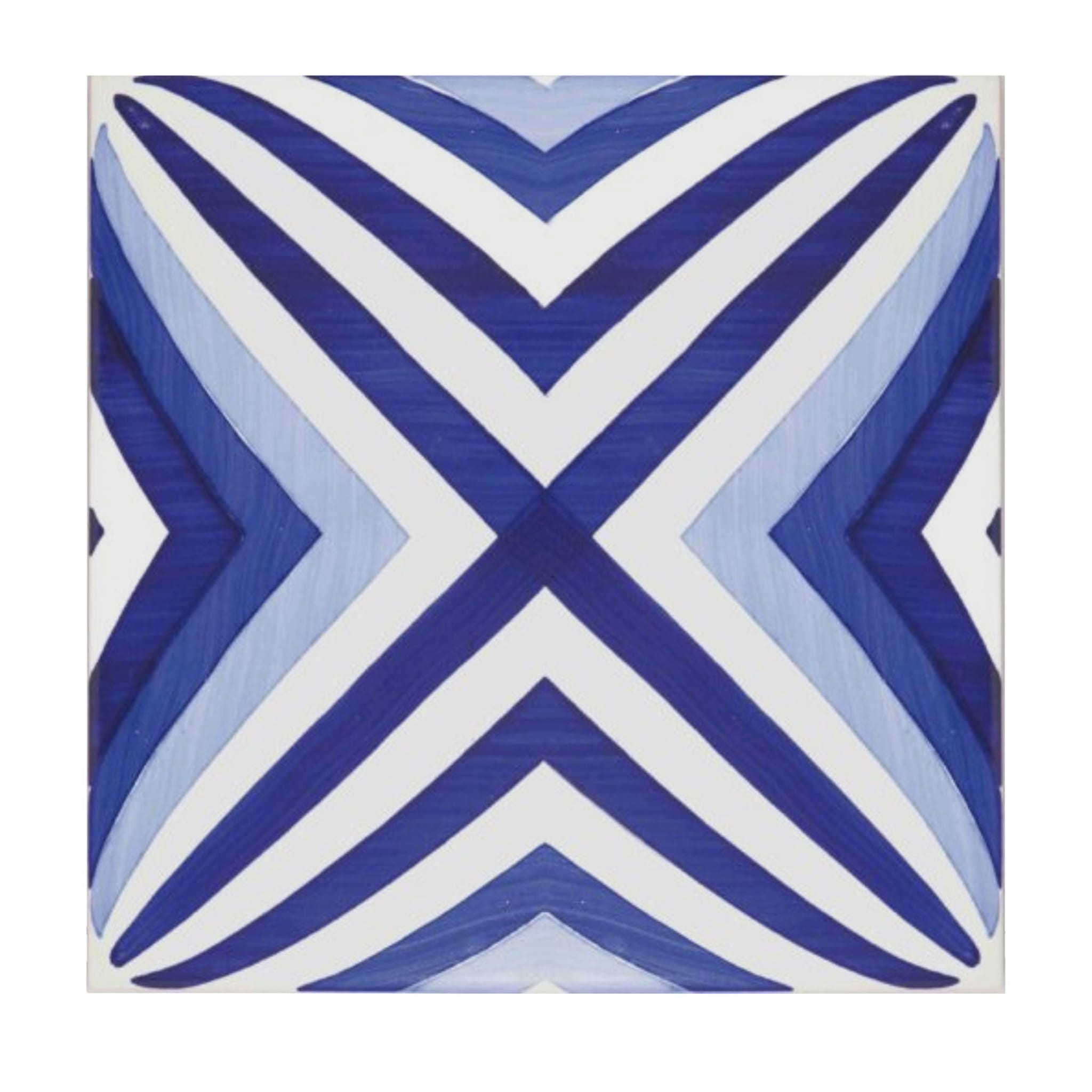 Set of 25 Bauhaus Blue Type 2 Tiles  - Main view