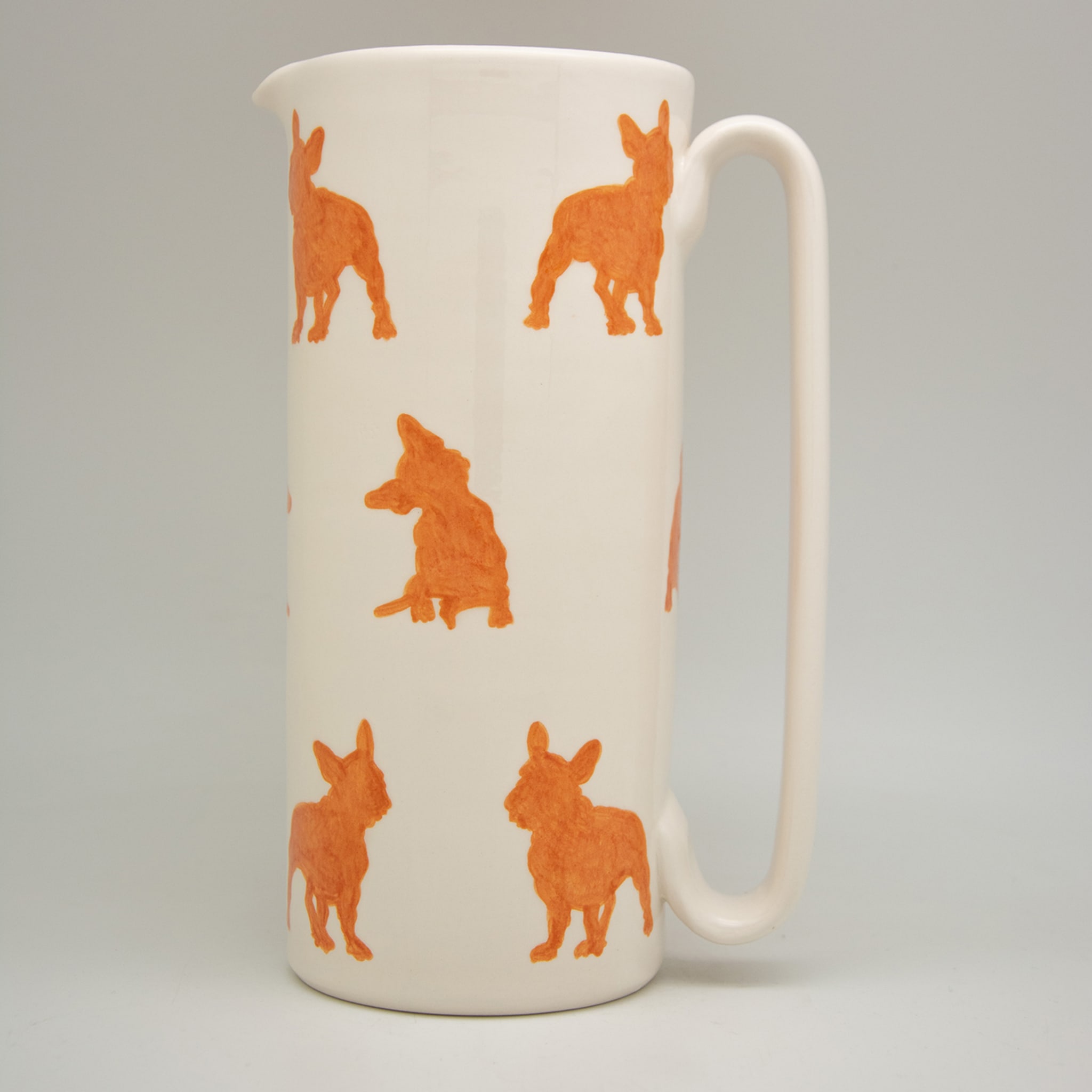 Serlio Französische Bulldogge Orange Keramik-Karaffe - Alternative Ansicht 2
