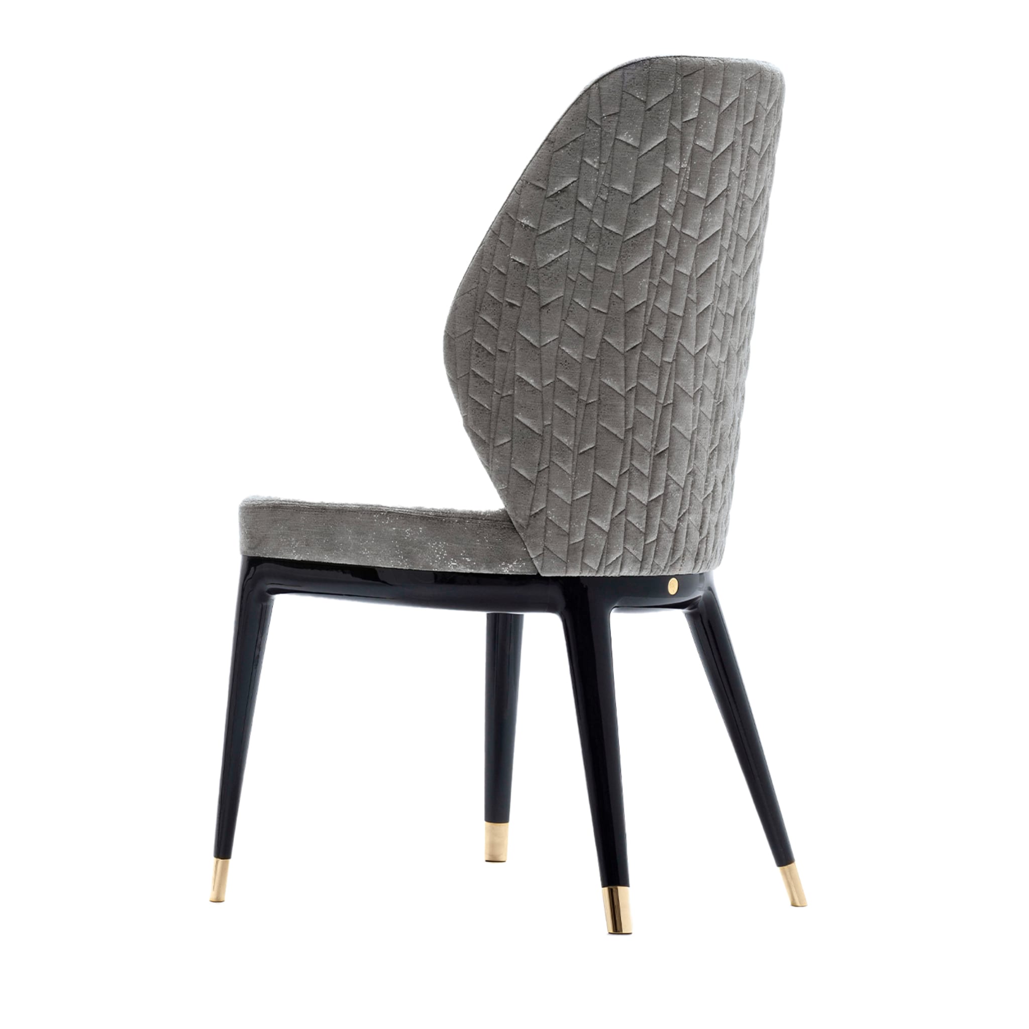 Suede Gray fabric Chair - Main view