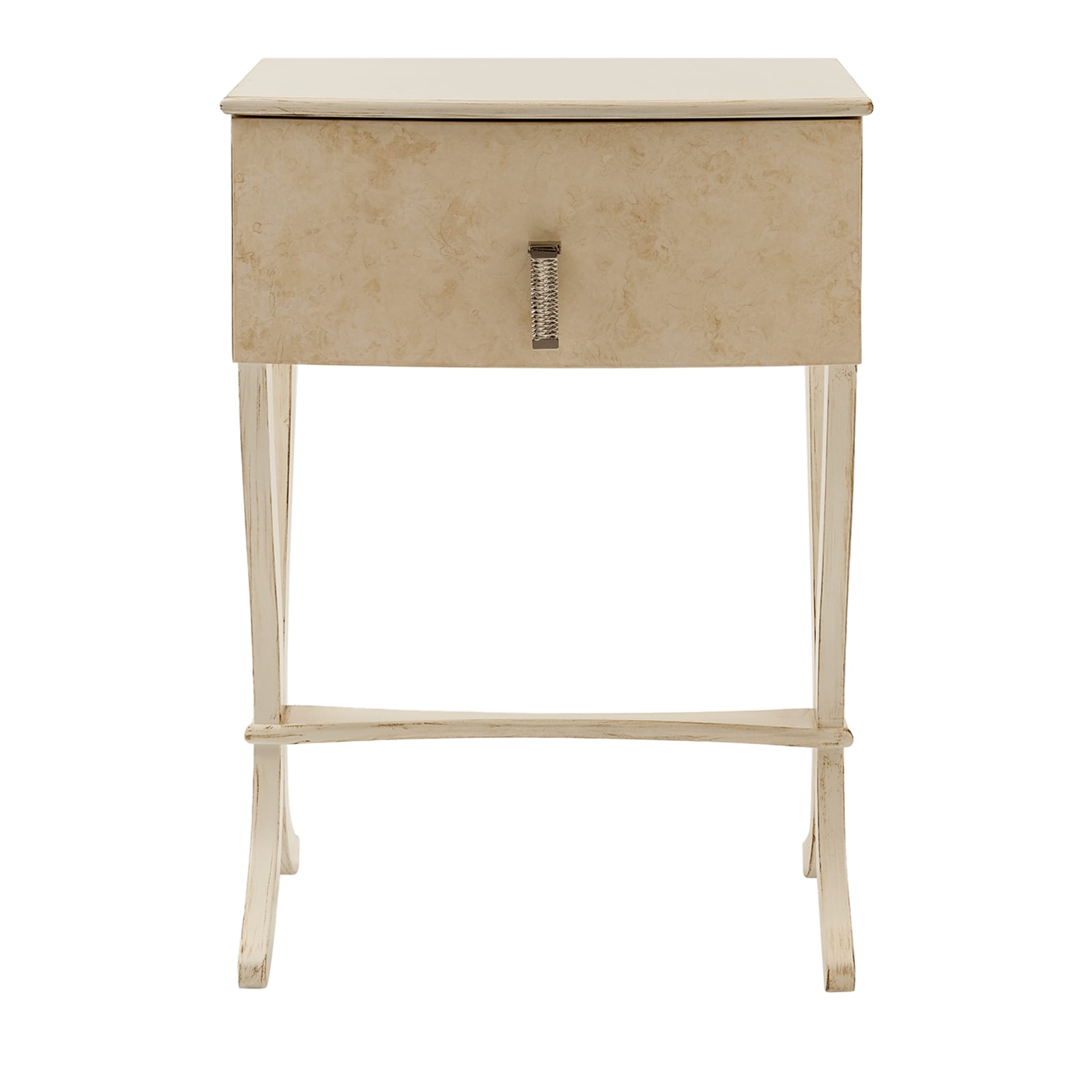 Novecento Marble-Effect Cream-Toned Nightstand - Main view