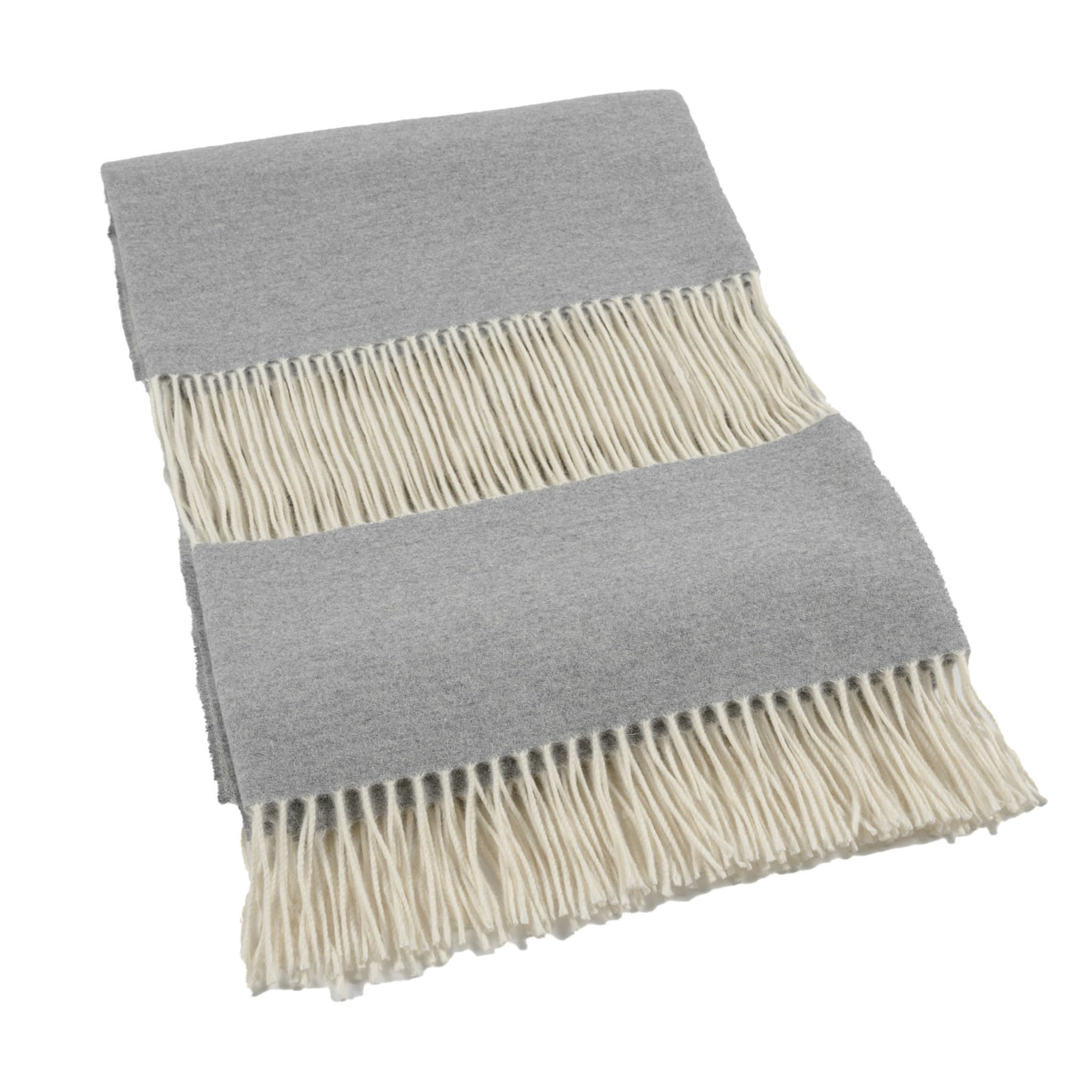 Defilé Fringed Gray Small Blanket - Main view