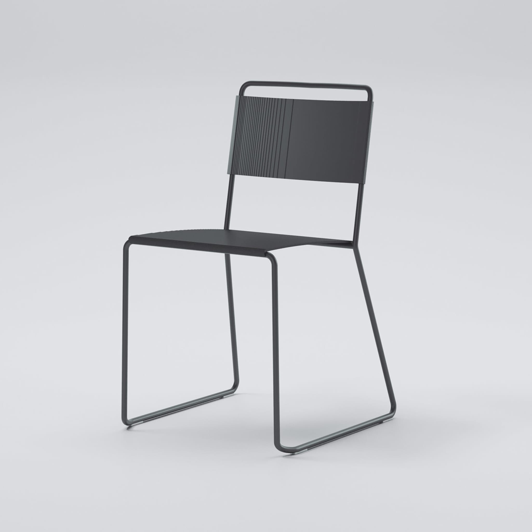 Ensemble de 4 chaises Estrosa en aluminium peint - Vue alternative 3