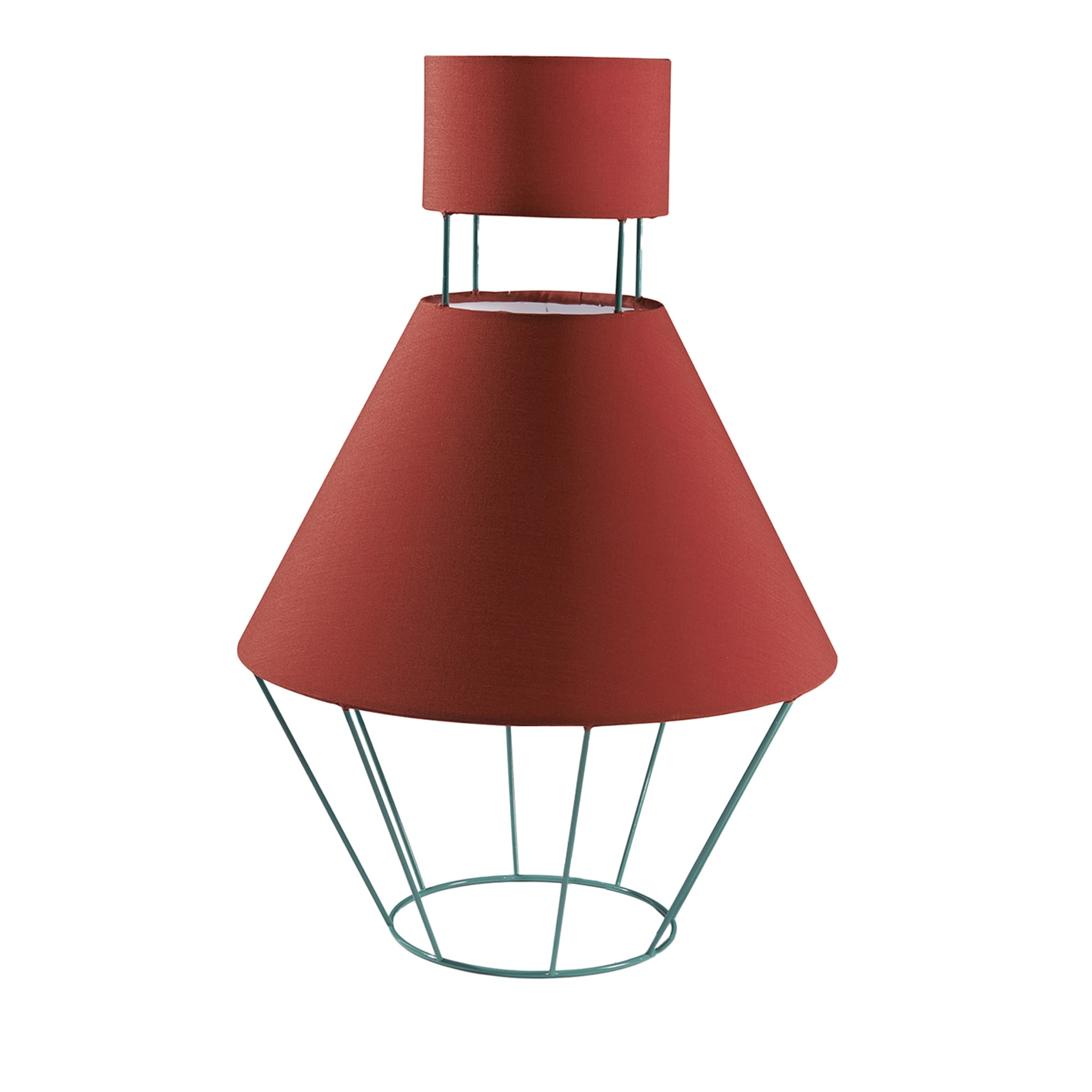 Balloon Mint-Green & Cherry-Red Table Lamp by Giorgia Zanellato - Main view