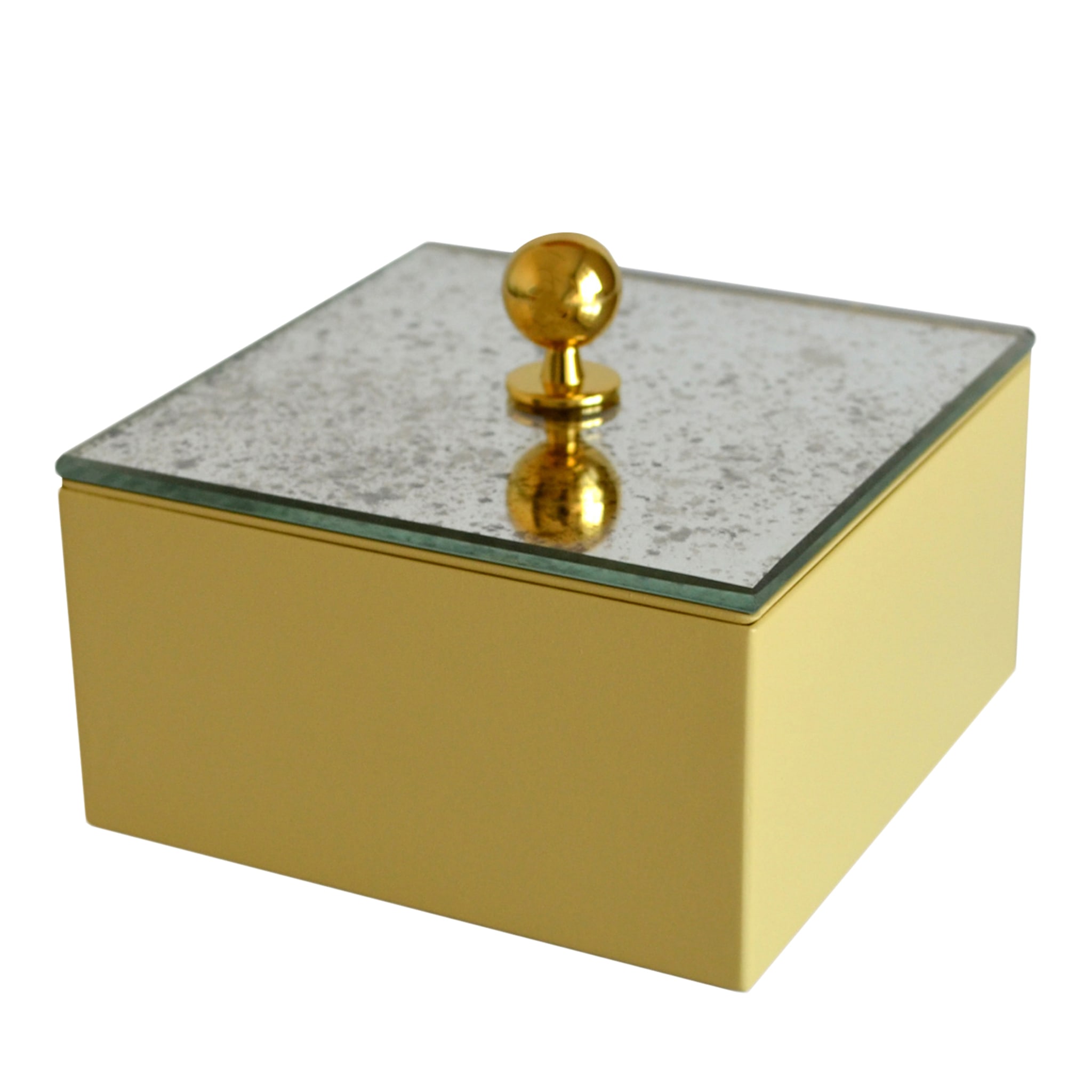 Boîte à bijoux à miroir jaune - Vue principale