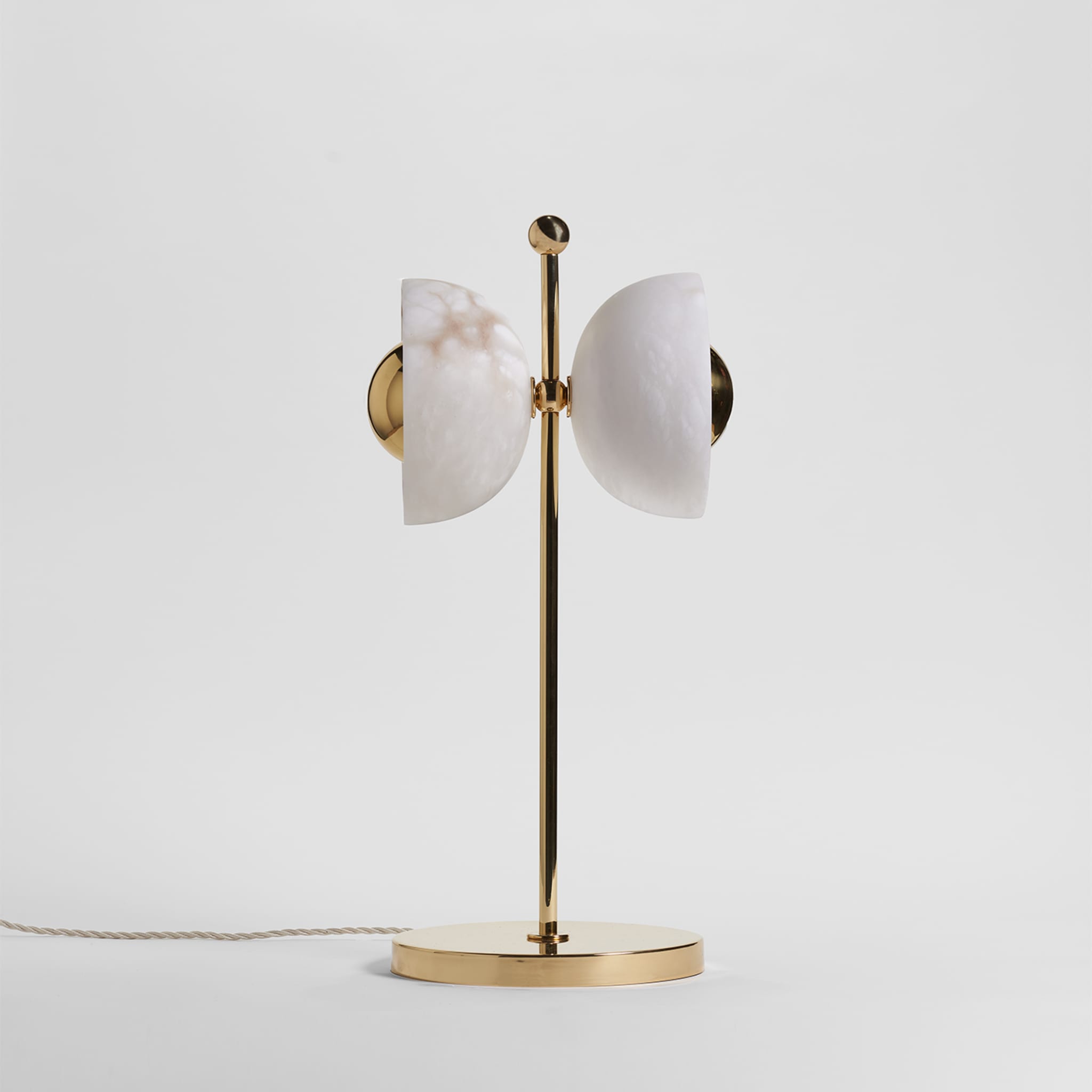 "Butterfly" Table Lamp in Polished Brass and Alabaster - Alternative view 3