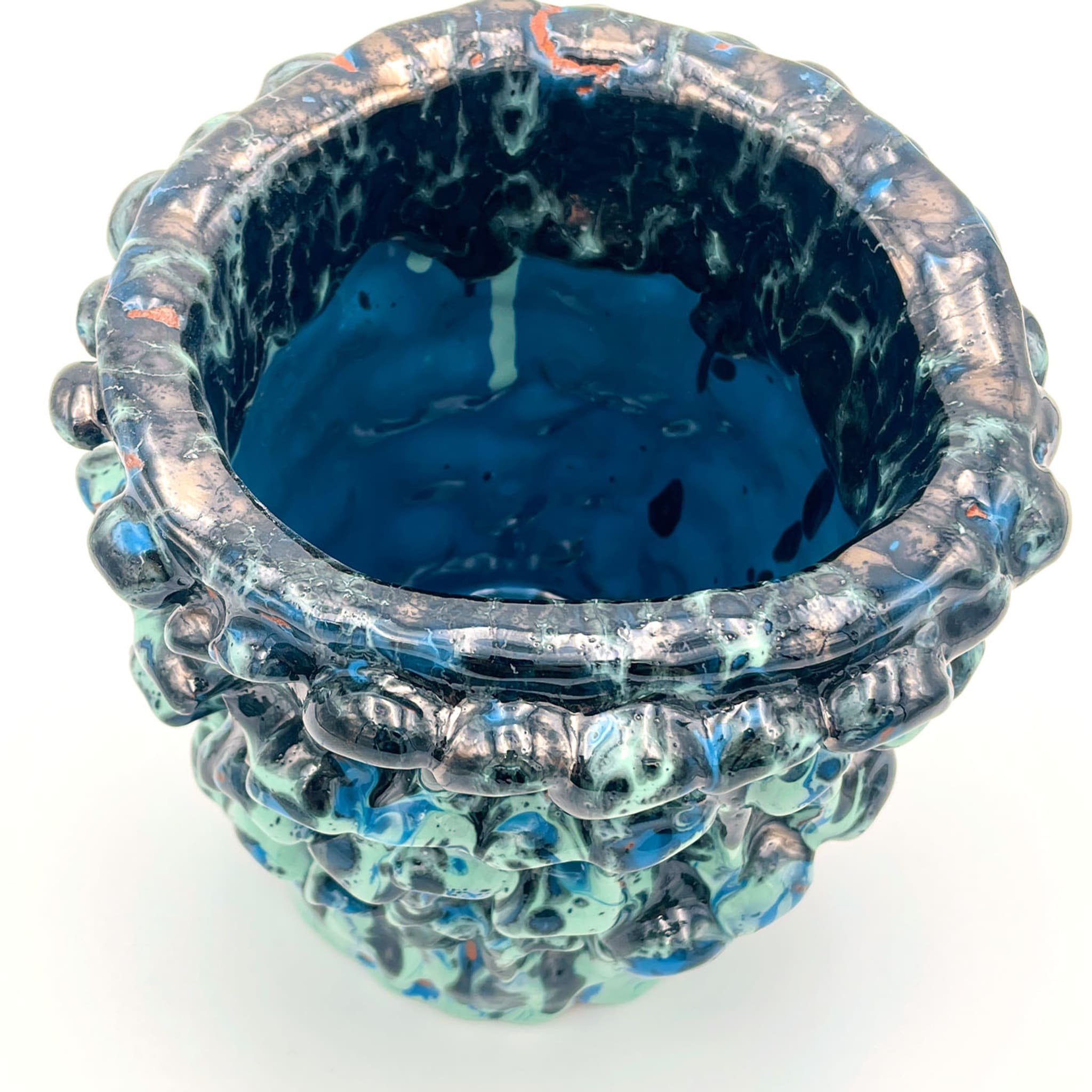 Onda Metallic Tiffany and Turquoise Vase - Alternative view 5