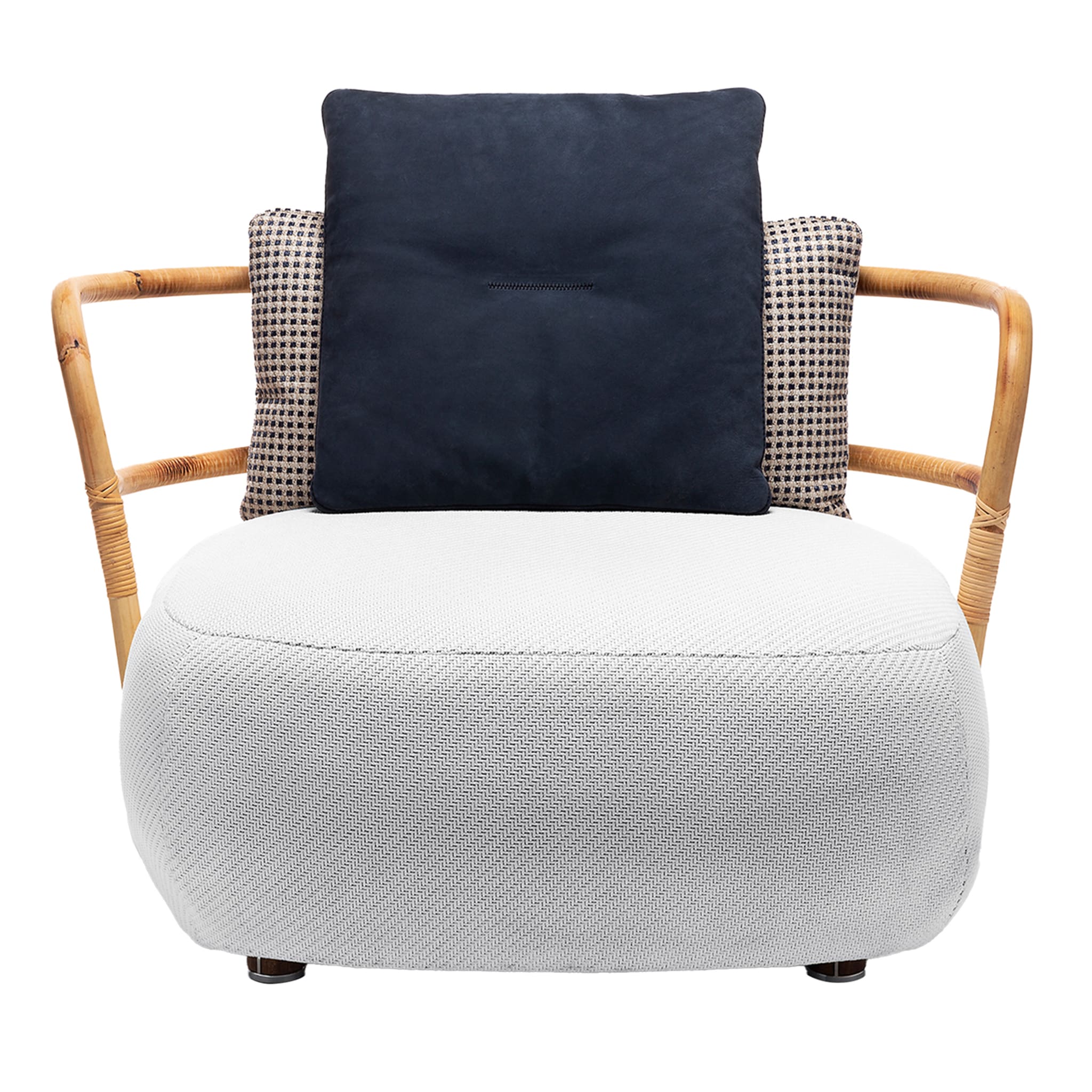 Jungle Large Low White Armchair by Massimo Castagna - Vue principale