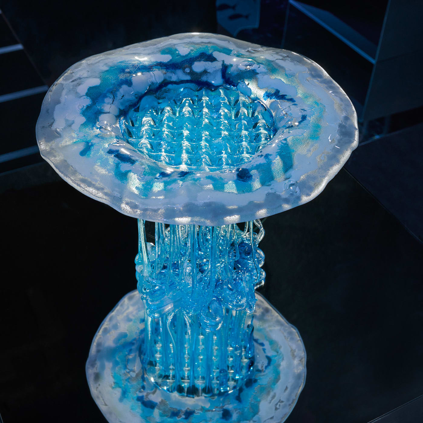 Acqua Water Source Light-Blue Sculpture - Daniela Forti