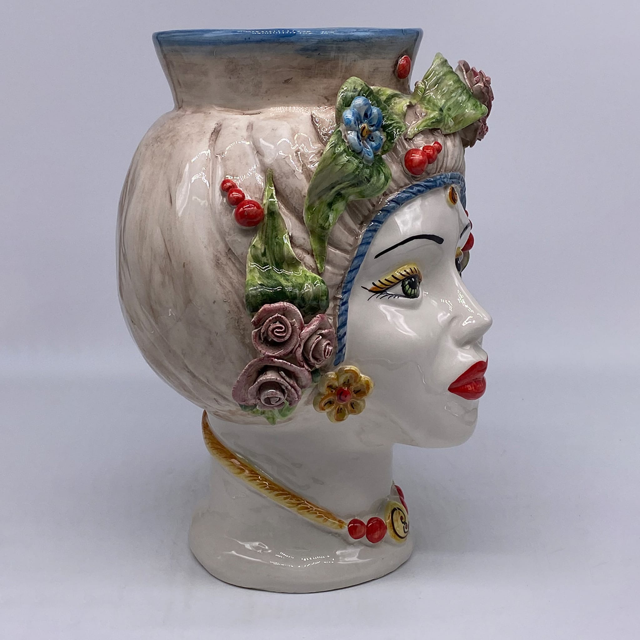 Lady Mediterraneo Moor's Head Vase Flowers & Fruits - Alternative view 4