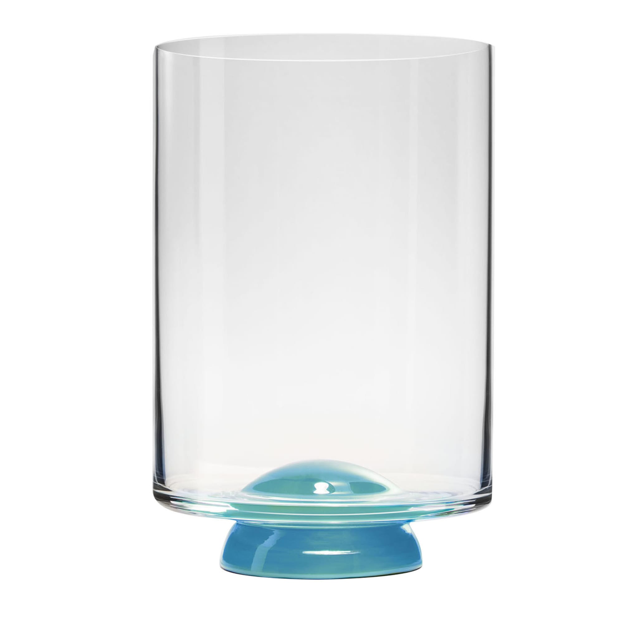 Dot Light-Blue & Transparent Water Glass by Giovanni Patalano - Main view