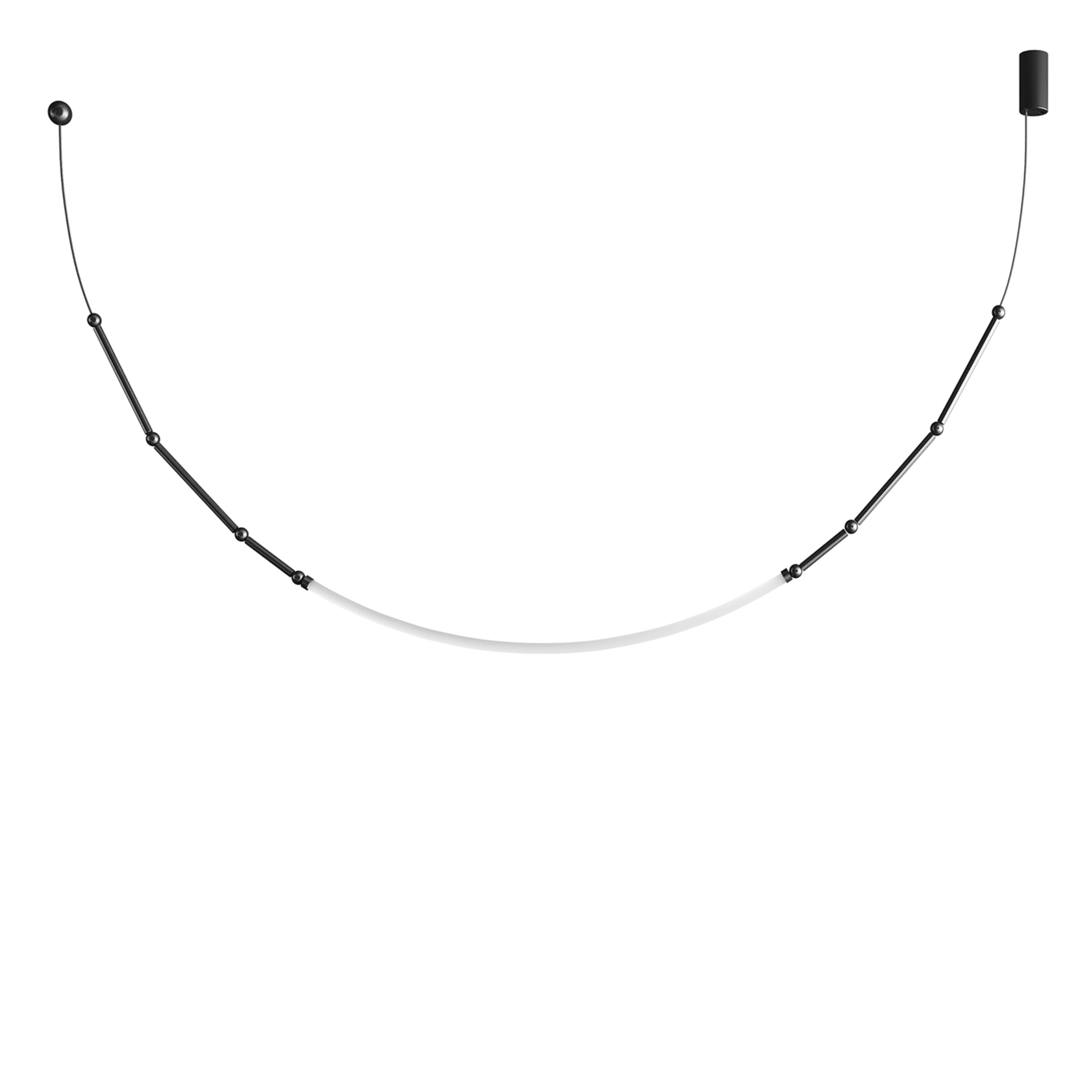 LEDA Matt Black Single-piece Pendant Lamp - Main view