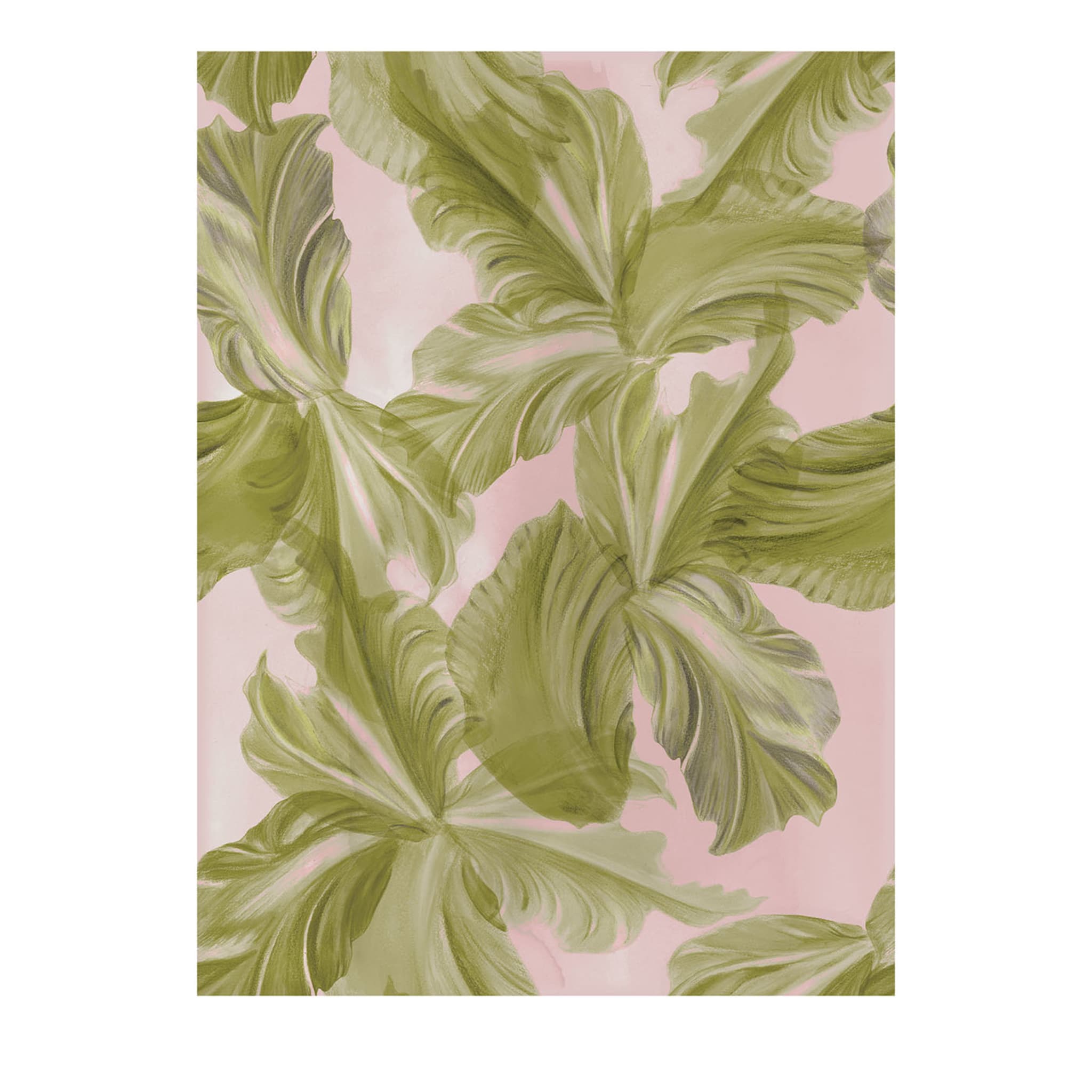 Papier peint Green Soft Leaves Collection Camere - Vue principale