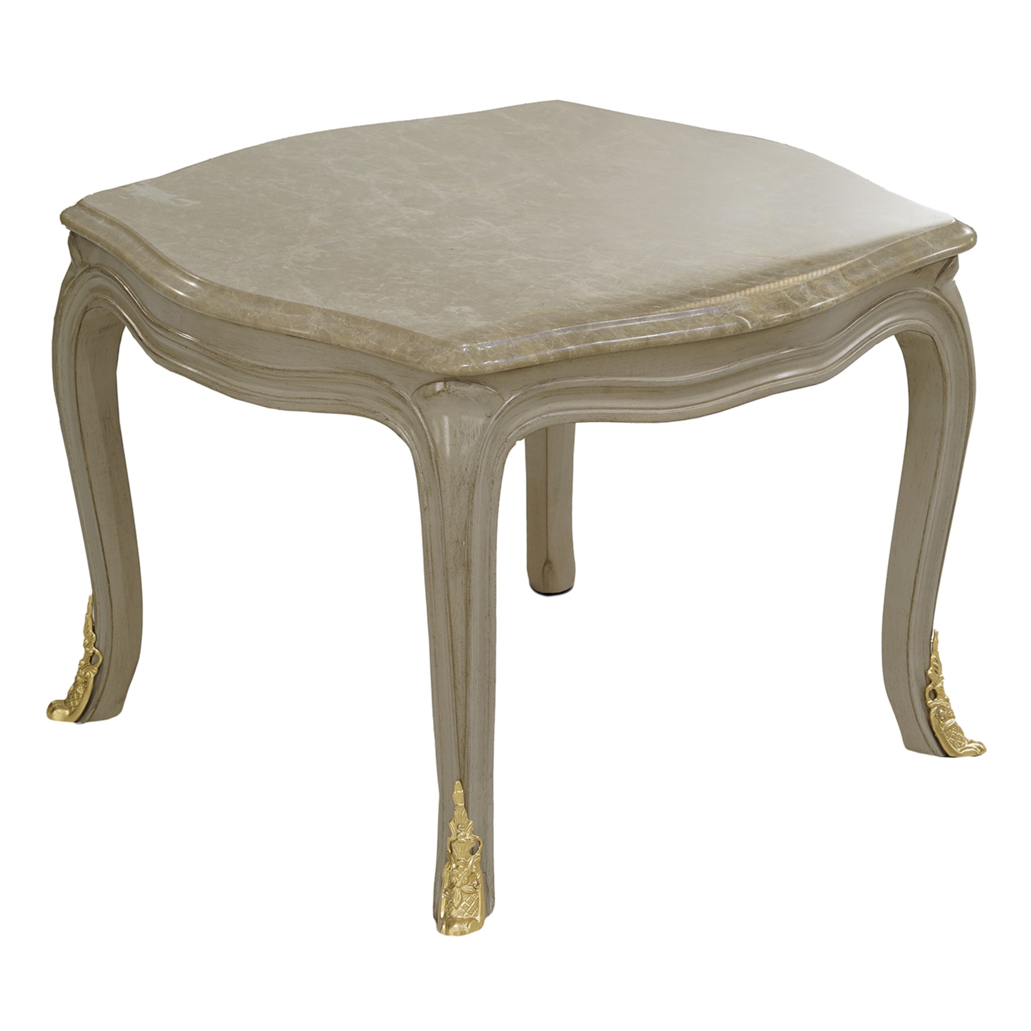 Louis XV-Style Dove Gray Side Table - Main view