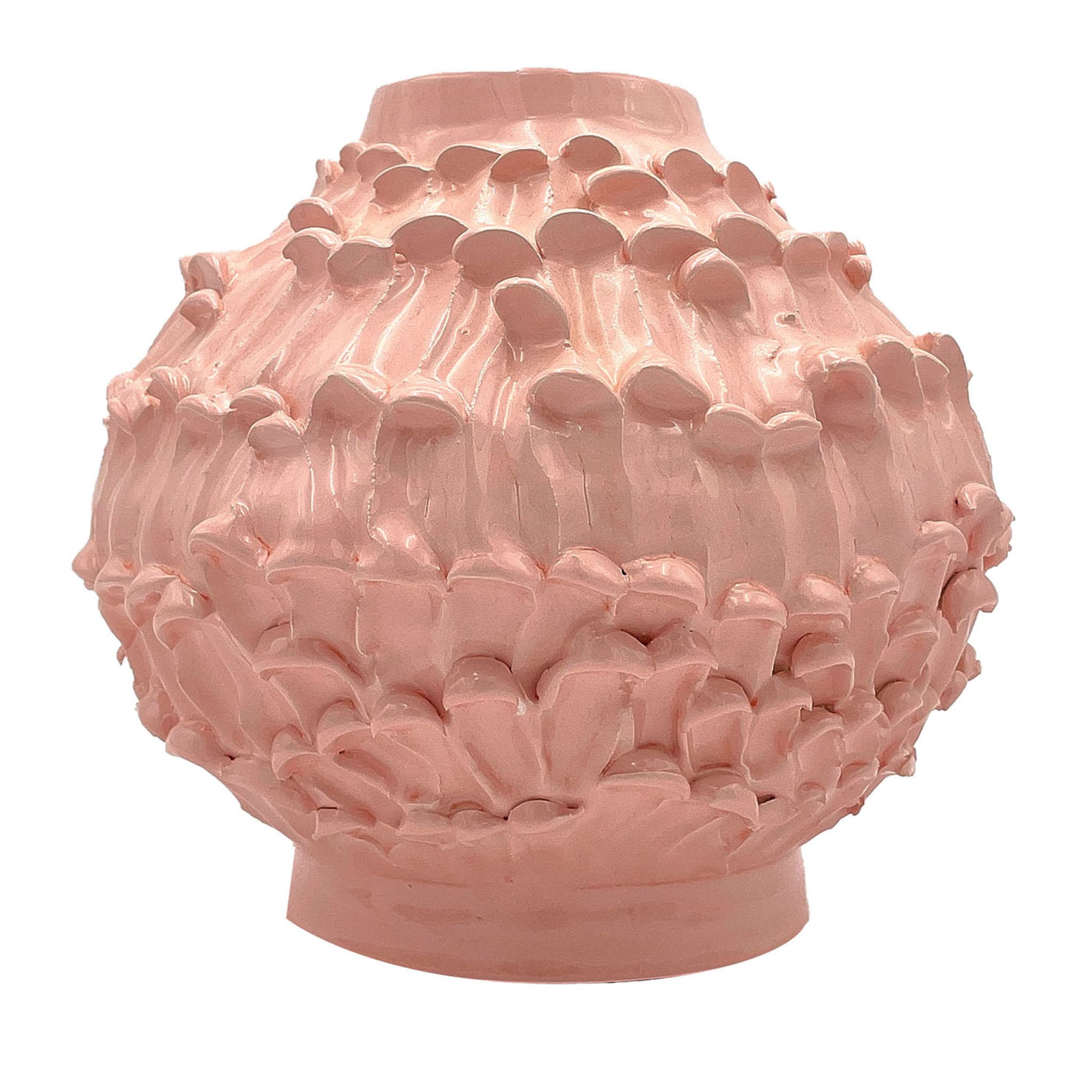 Onda Small Round Powder Pink Vase - Main view