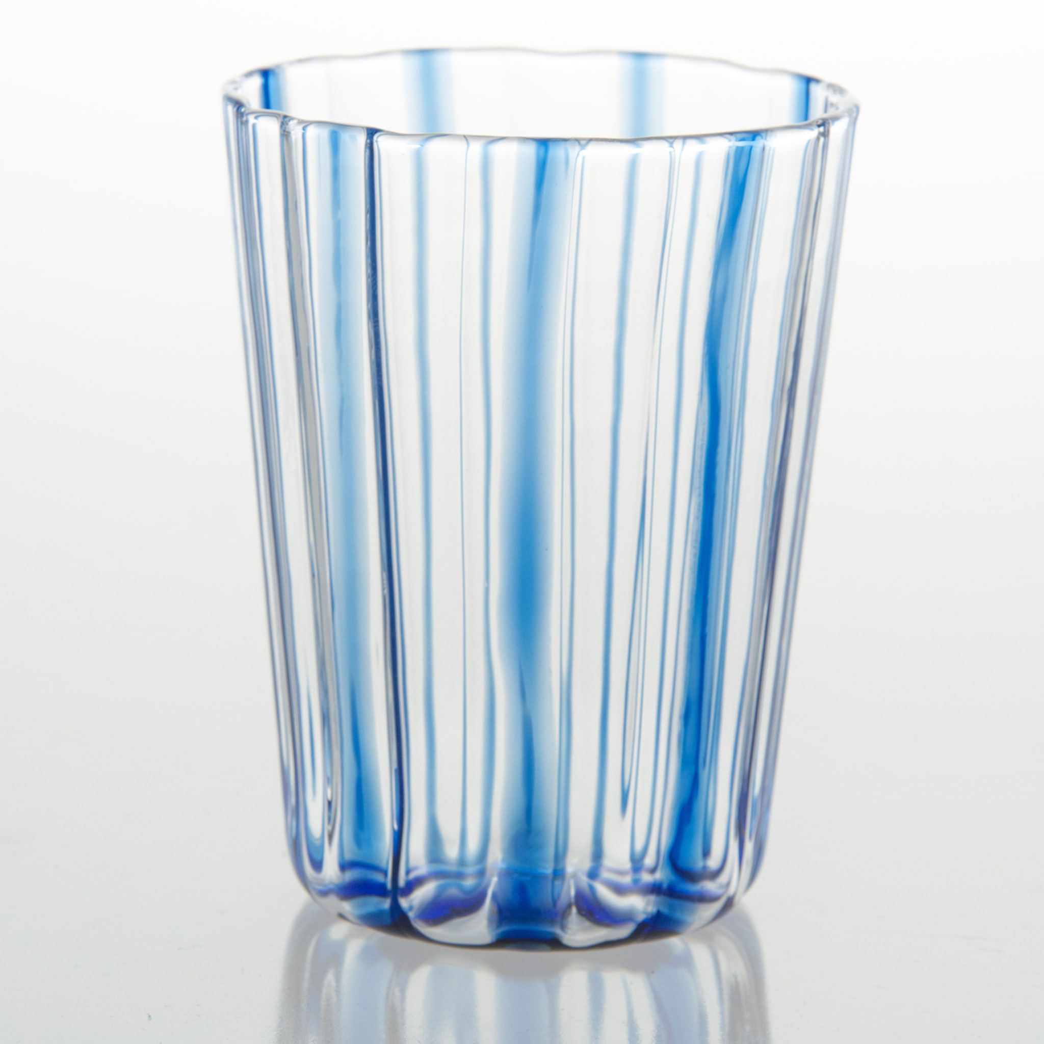 Bicchiere Impilabile a strisce blu - Vista alternativa 1