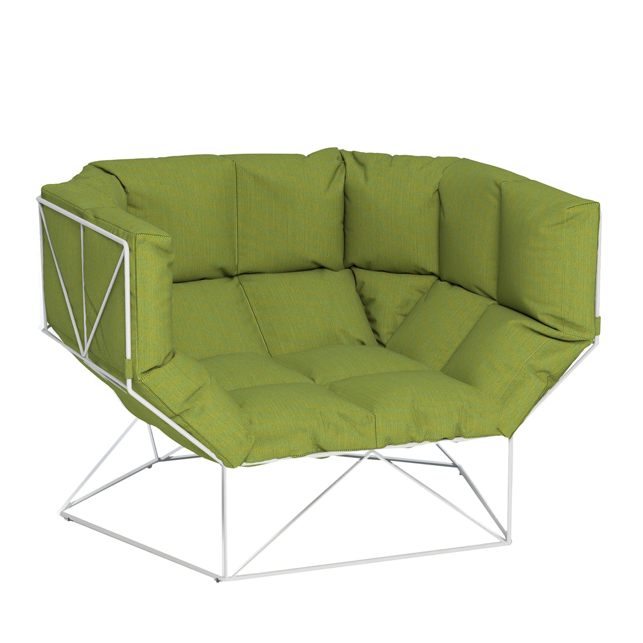 Foxhole 120 Green Outdoor Armchair by Nathan Yong - Main view