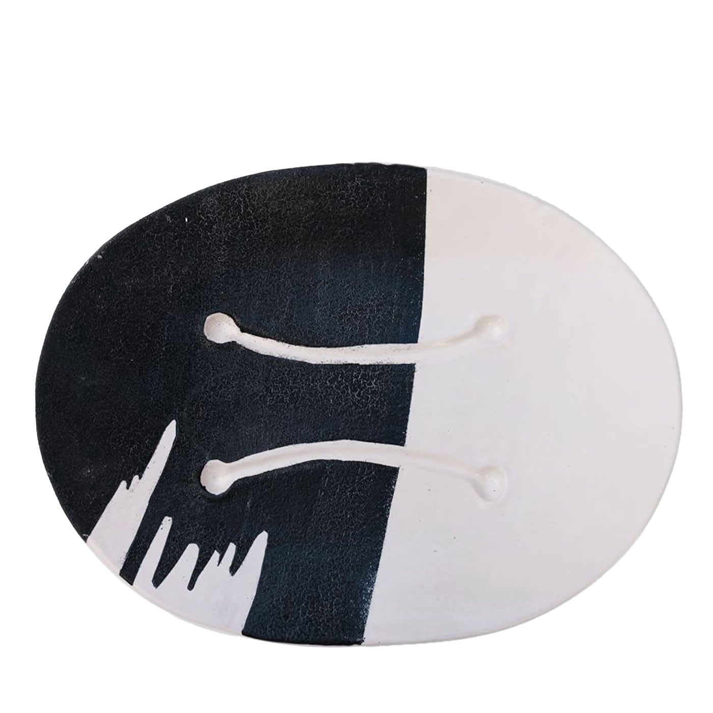 Black and White Idyllium Large Serving Plate by Nigel Coates - The Art & Design Group