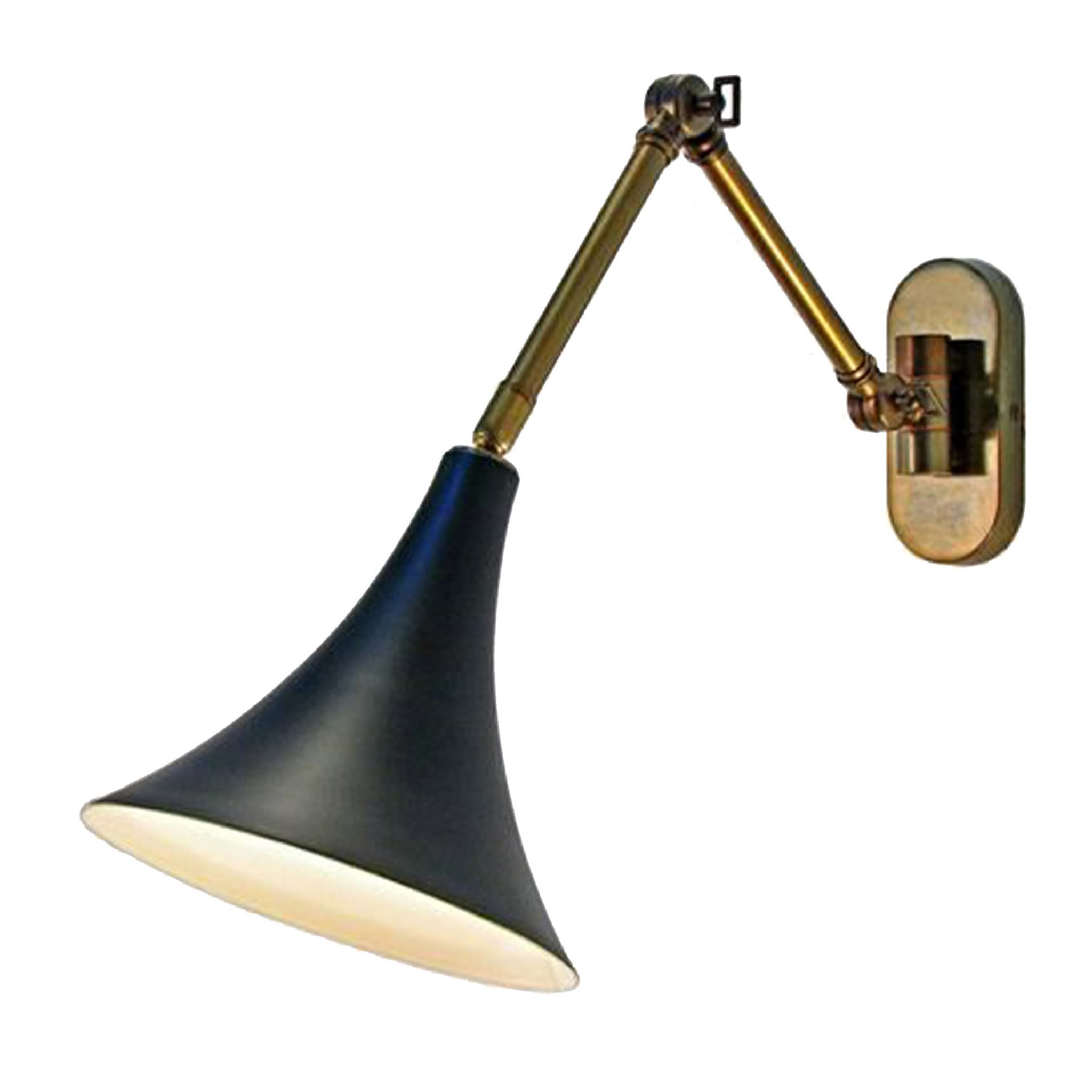 Lámpara de pared Jamie ajustable en negro y bronce - Vista principal