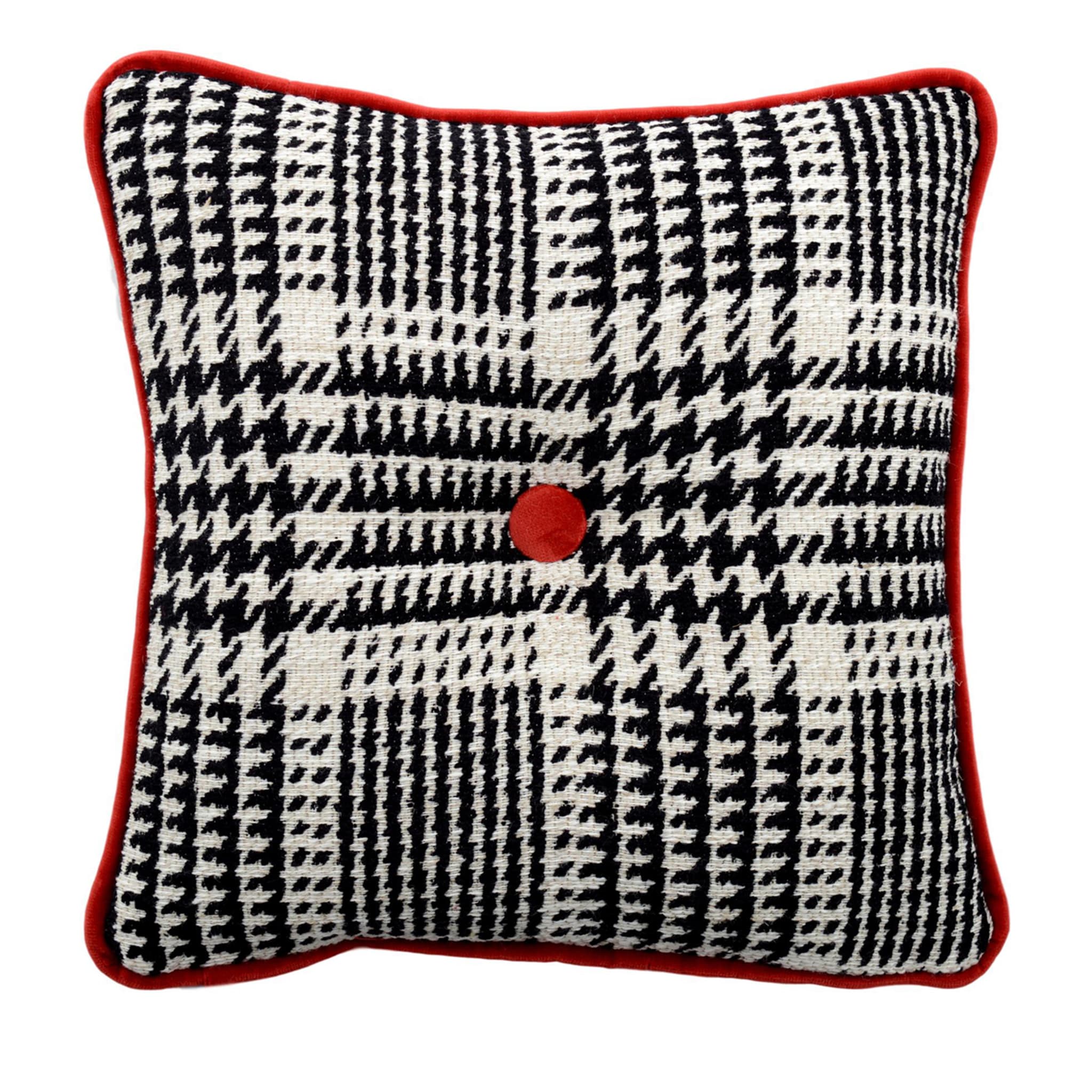 Carré Cushion in Galles' Prince jacquard fabric - Main view