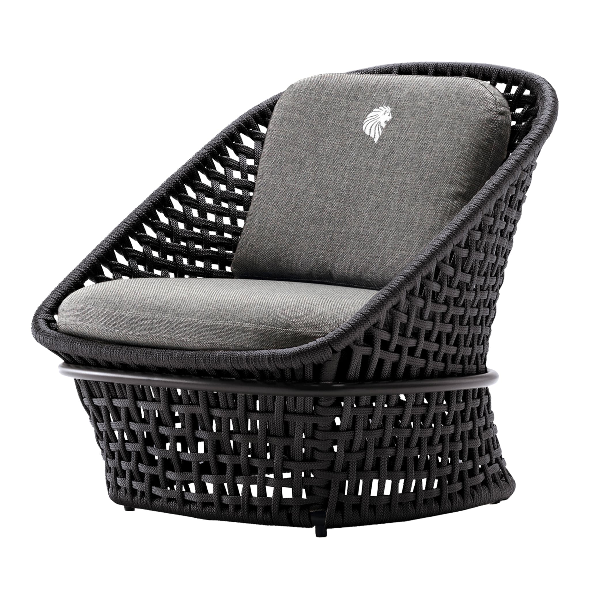 Chaise d'extérieur en tissu noir - Vue principale