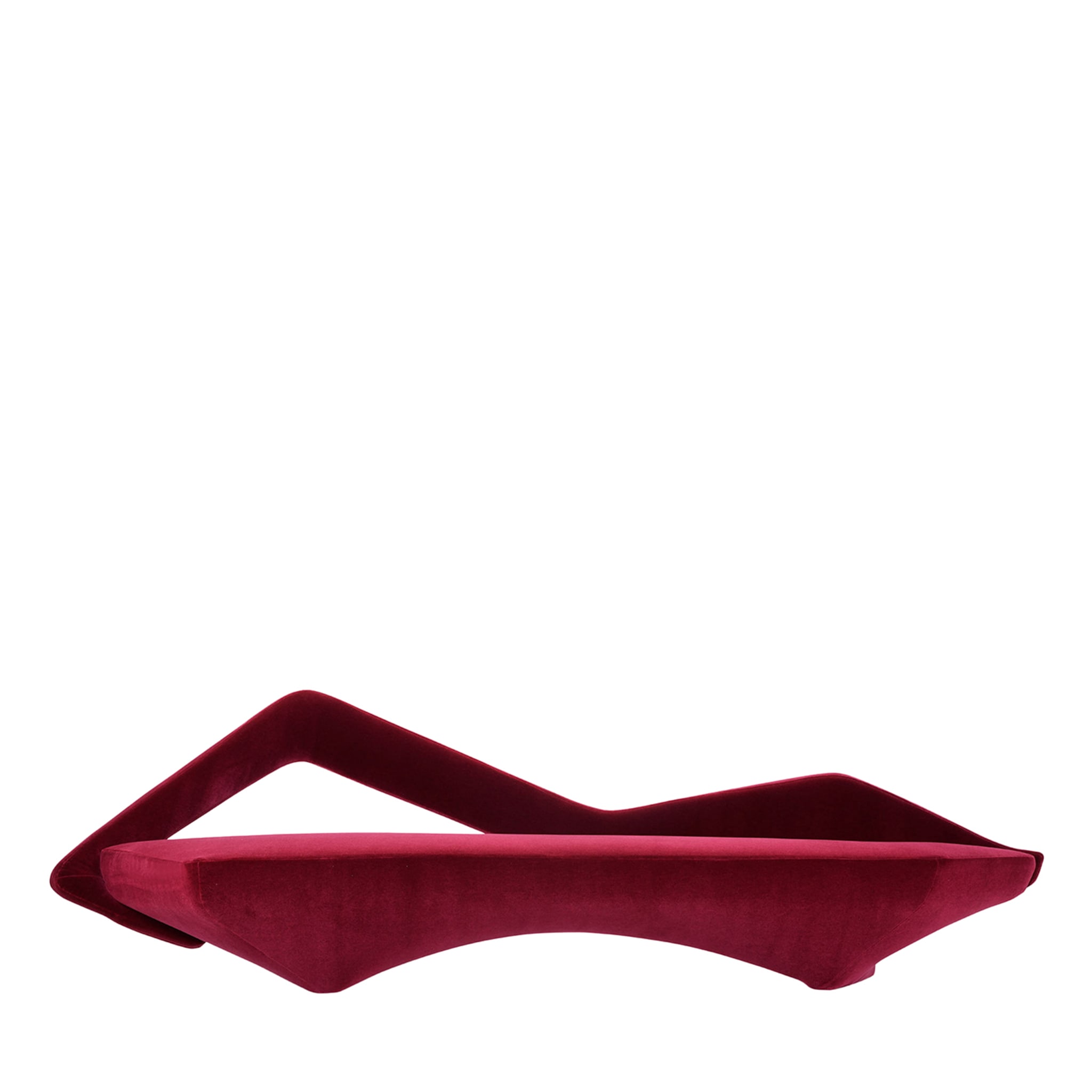 Weiches maschinelles burgunderfarbenes sofa von Giovanni Tommaso Garattoni - Hauptansicht