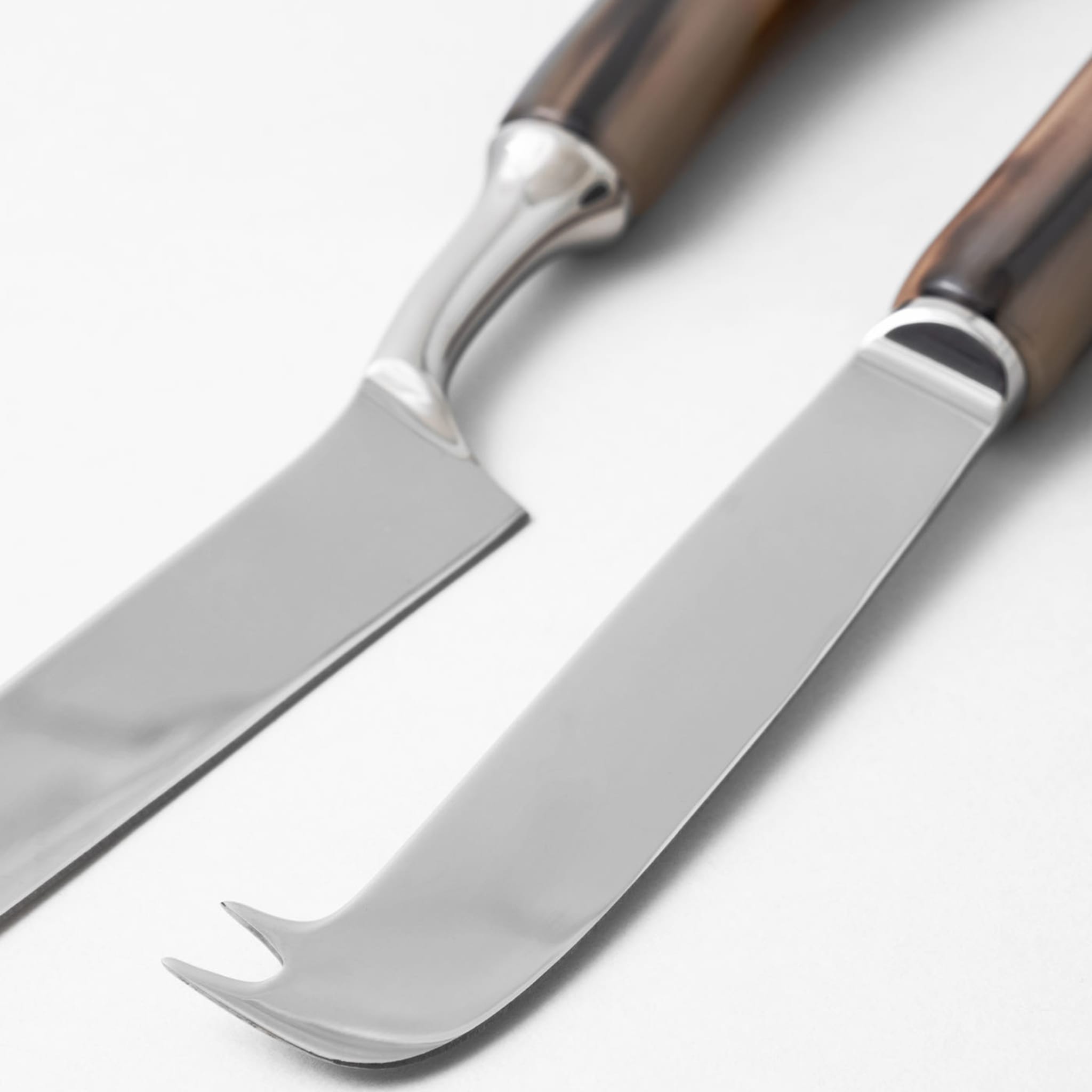 Soft Cheese Knives Set in Natural Horn - Alternative view 2