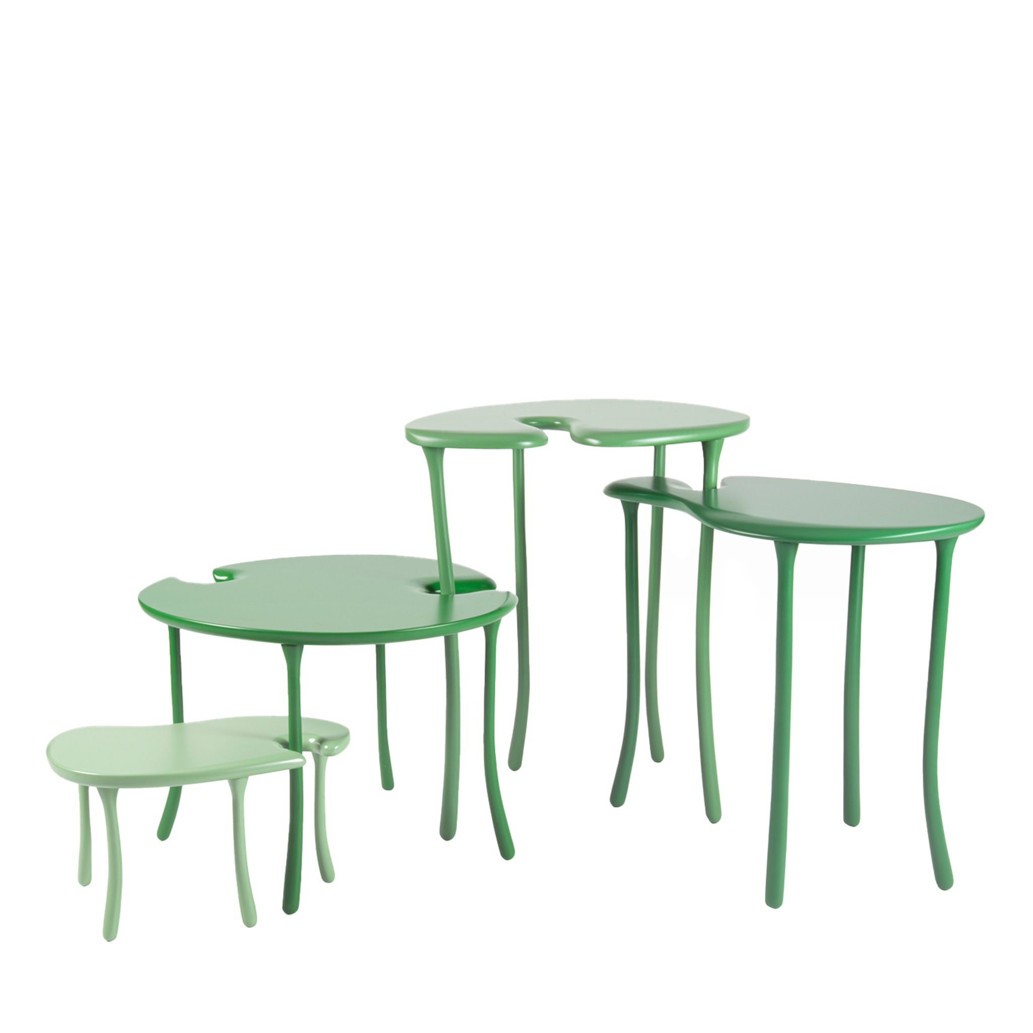 Tavo B1 Modulares Set aus 4 grünen Couchtischen Limited Edition - Hauptansicht