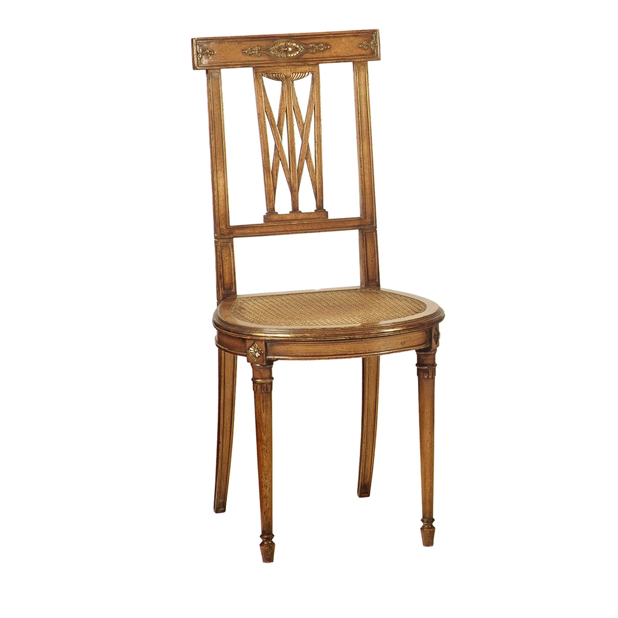 Chaise en hêtre de style Empire français - Vue principale
