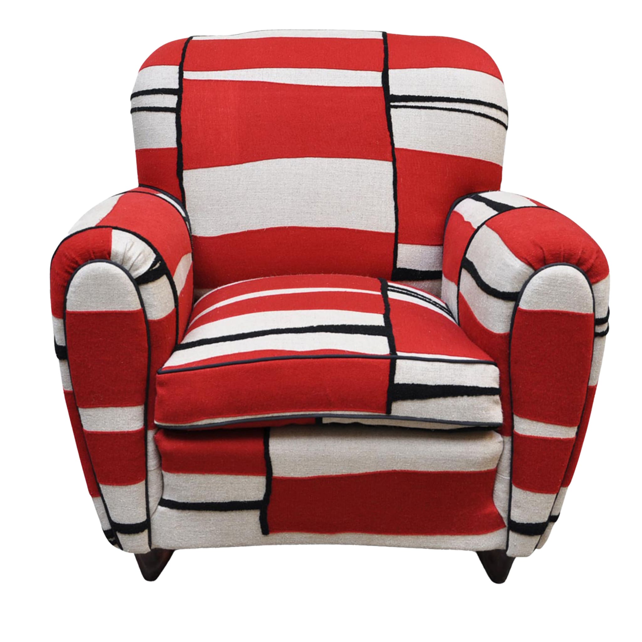 Rot-Weißer Passion-Sessel - Hauptansicht