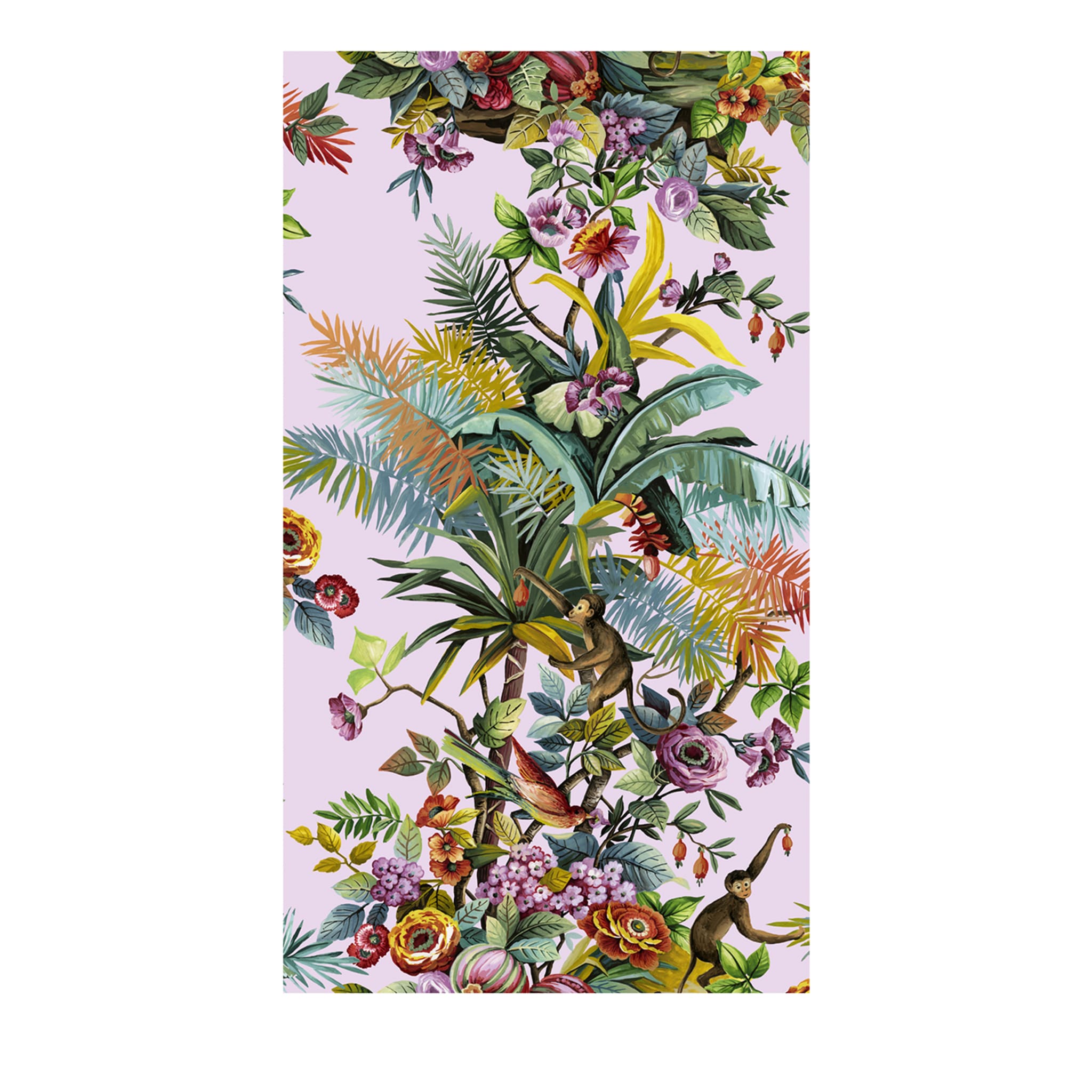 Papel pintado Jungla exótica lila - Vista principal