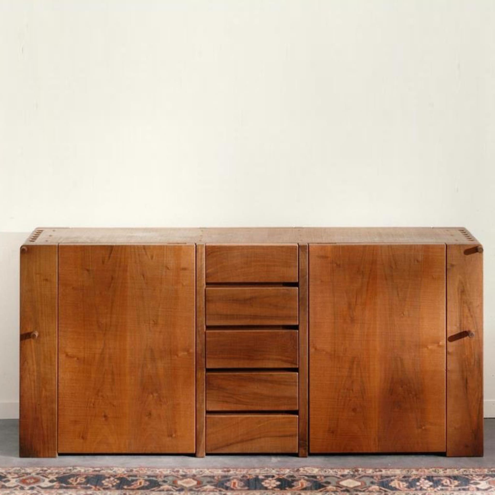Del Transetto 2-Door Walnut Sideboard with Drawers - Alternative view 1