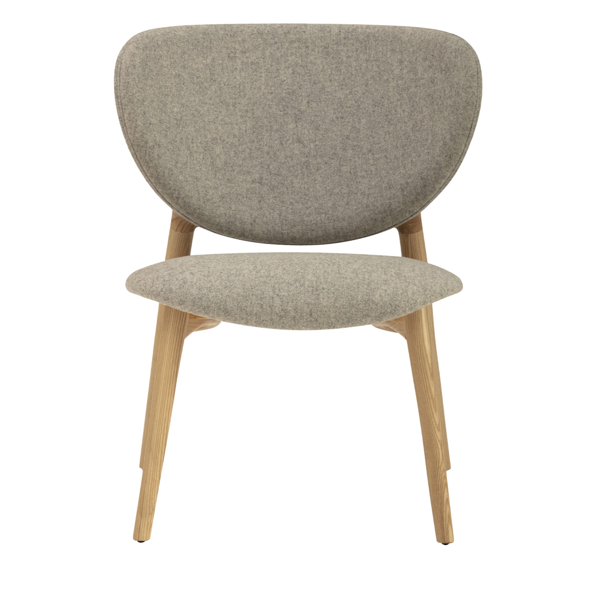 Fleuron 203 Gray & Natural Ash Lounge Chair by Constance Guisset - Main view