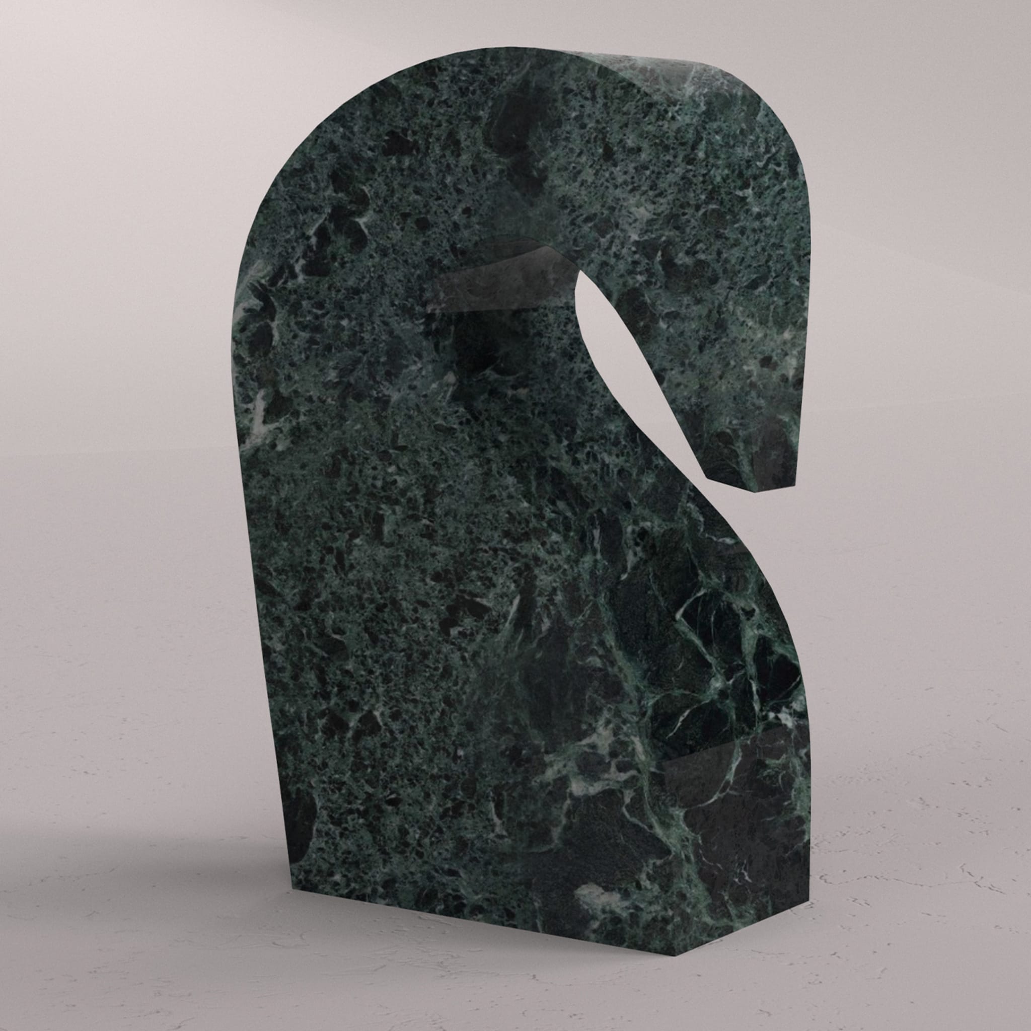Metis Horse's Head-Shaped Verde Alpi Sculpture  - Alternative view 3