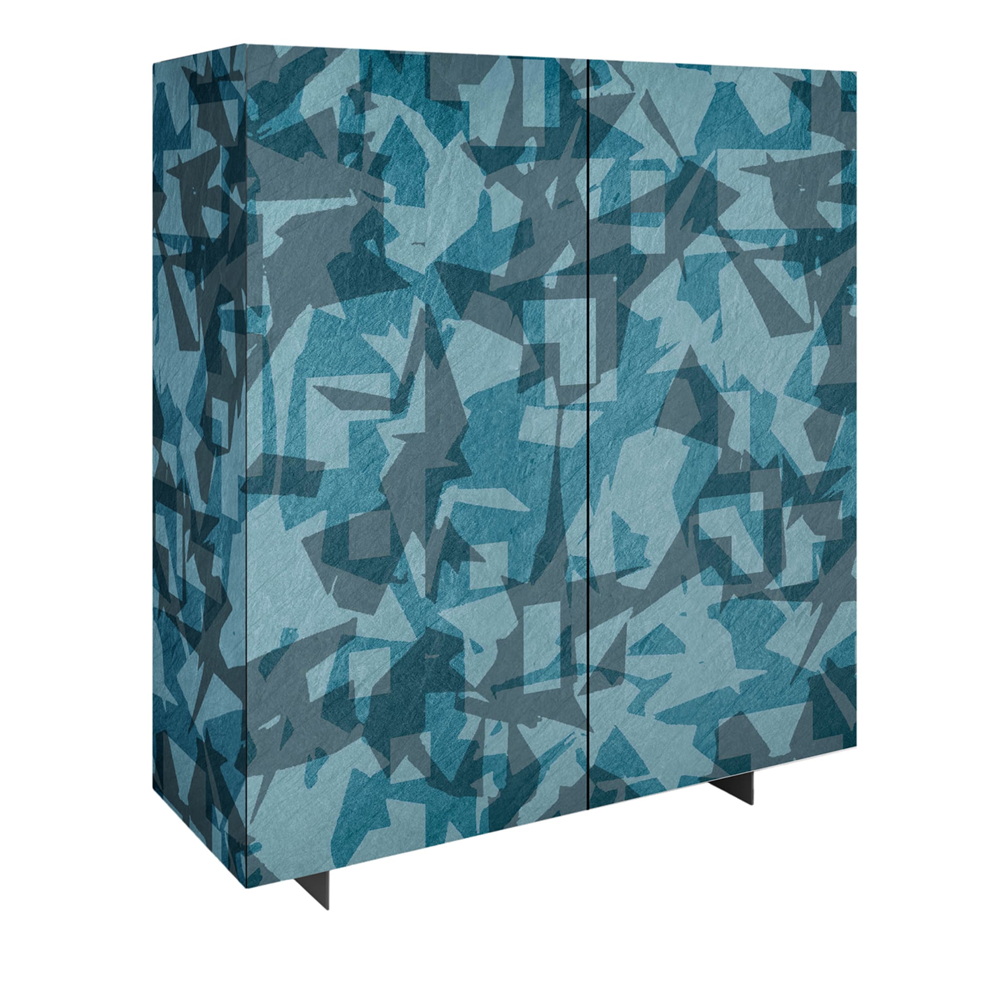 Wall Dress Square 2-Door Blue Cabinet - Main view