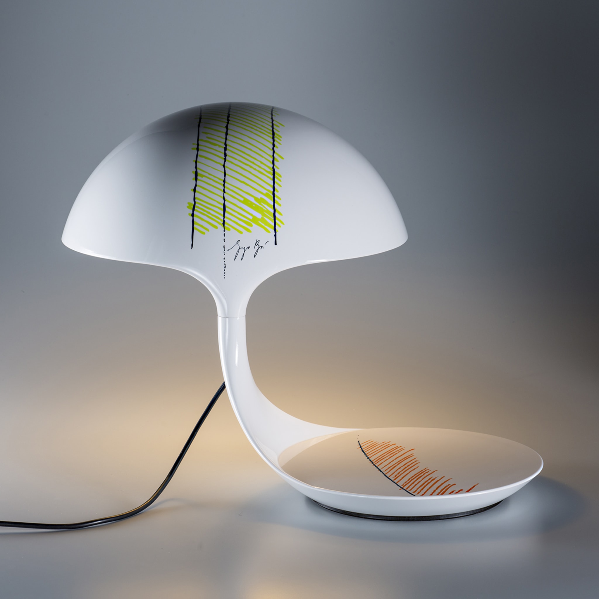 Cobra Texture Polychrome Table Lamp by Giorgio Brogi - Alternative view 2