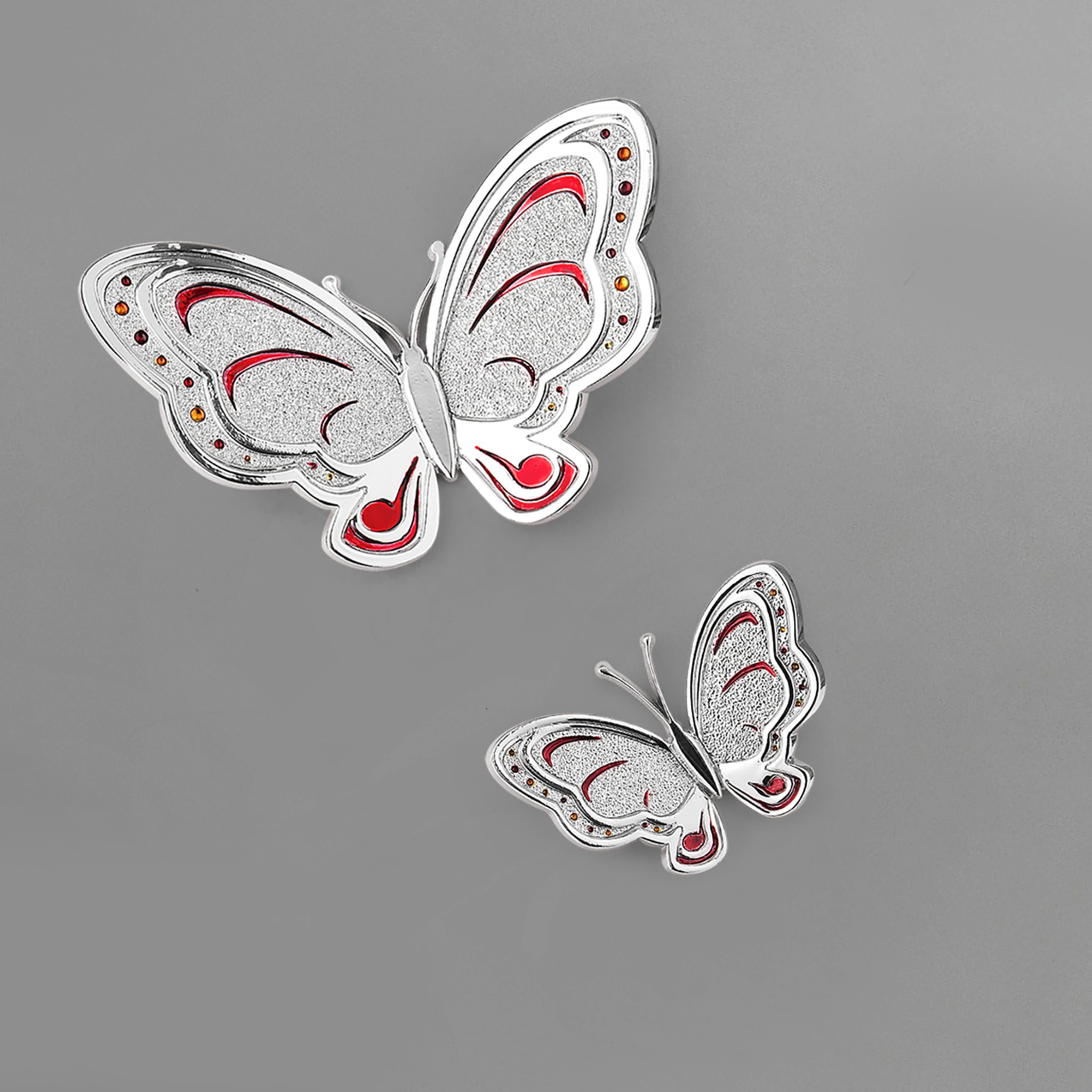 Le Farfalle Rosse Set di 2 decorazioni da parete - Vista alternativa 1