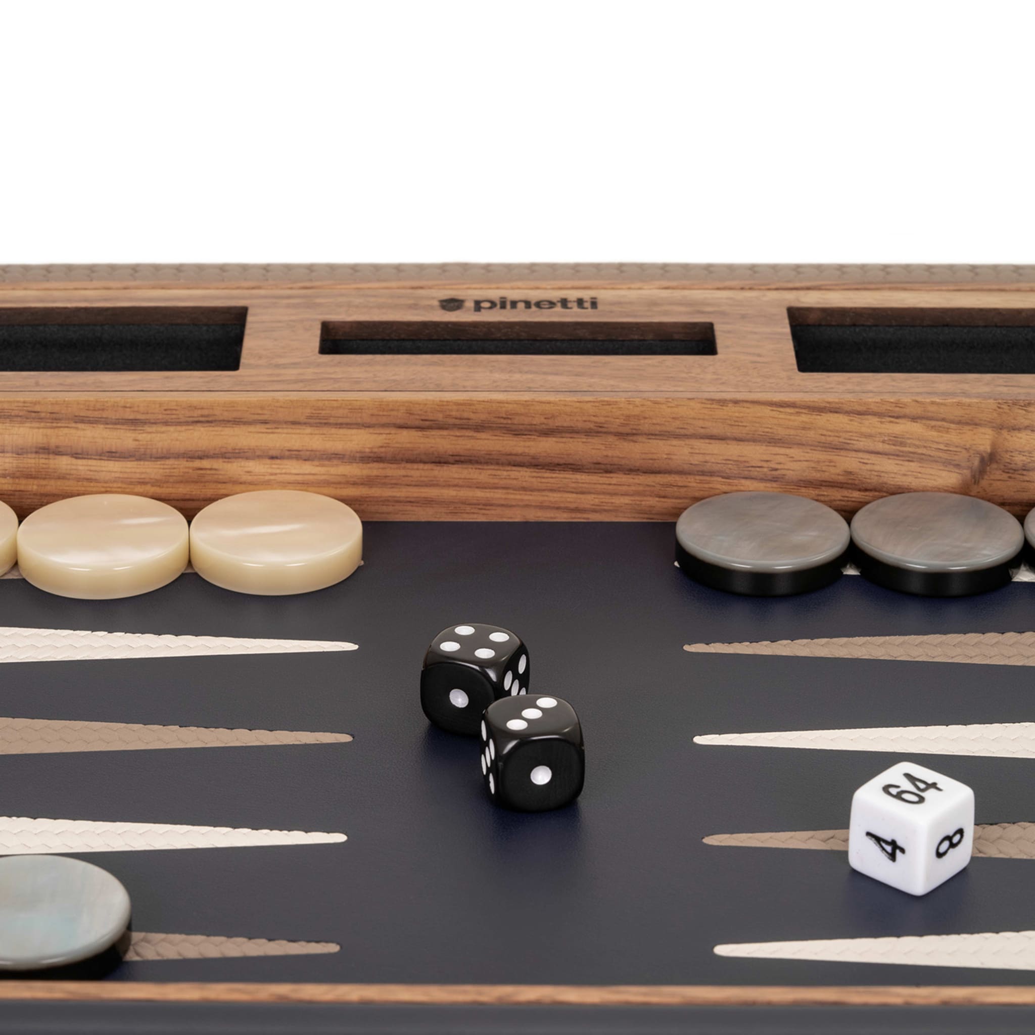 Marineblaues und taubengraues Backgammon-Brettspiel - Alternative Ansicht 2