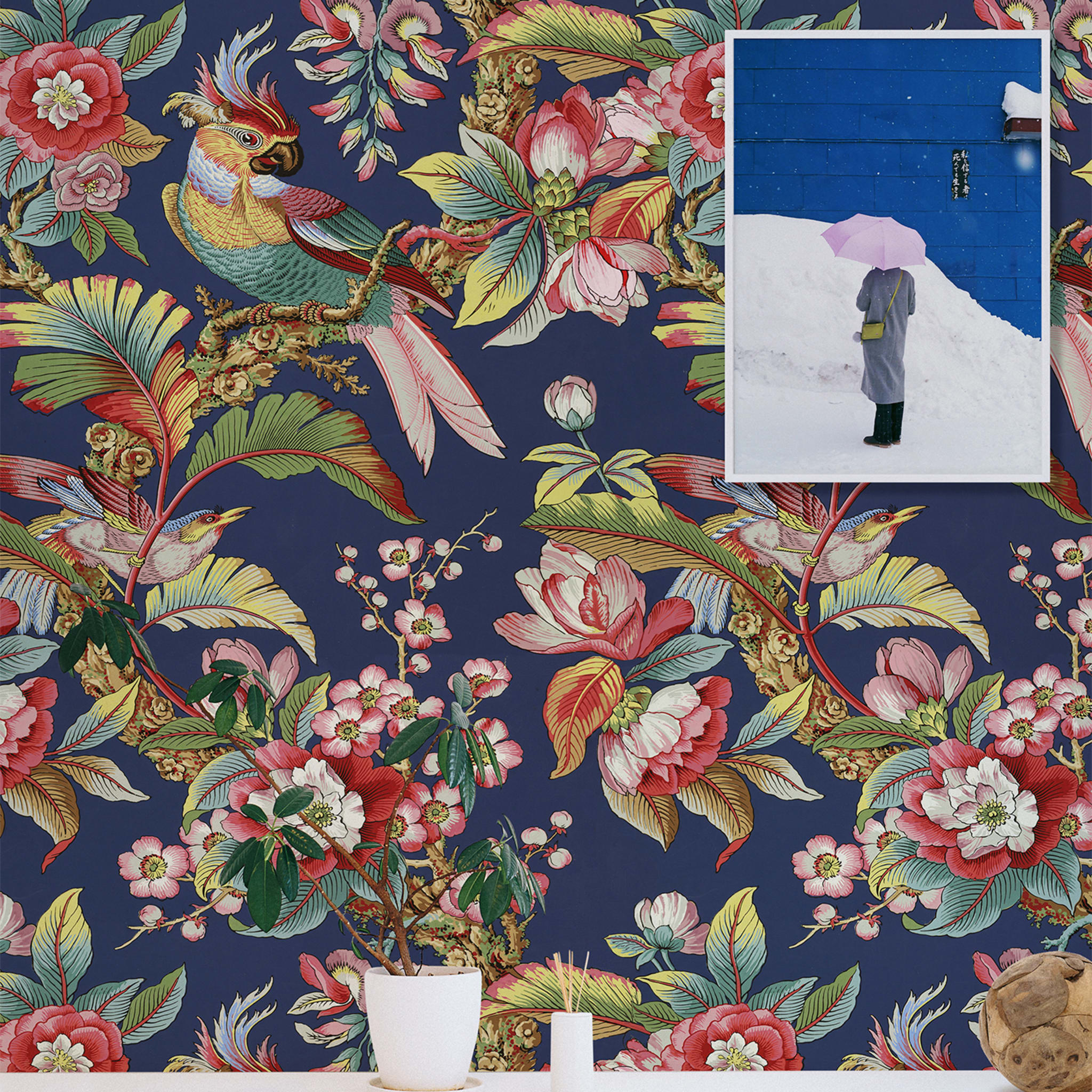 Vintage Asian Chinoiserie Wallpaper - Alternative view 1