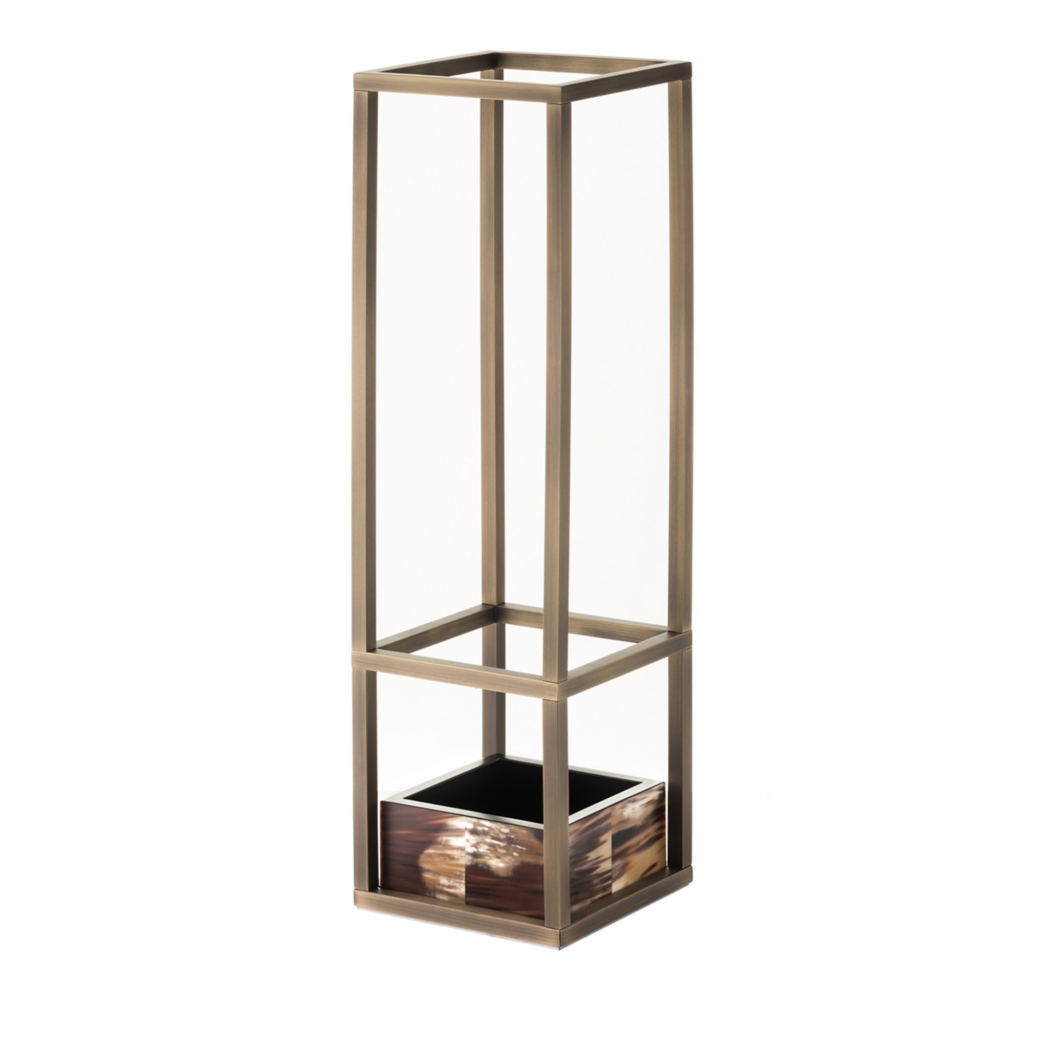 Pluvio Burnished Umbrella Stand with Horn Inserts - Main view