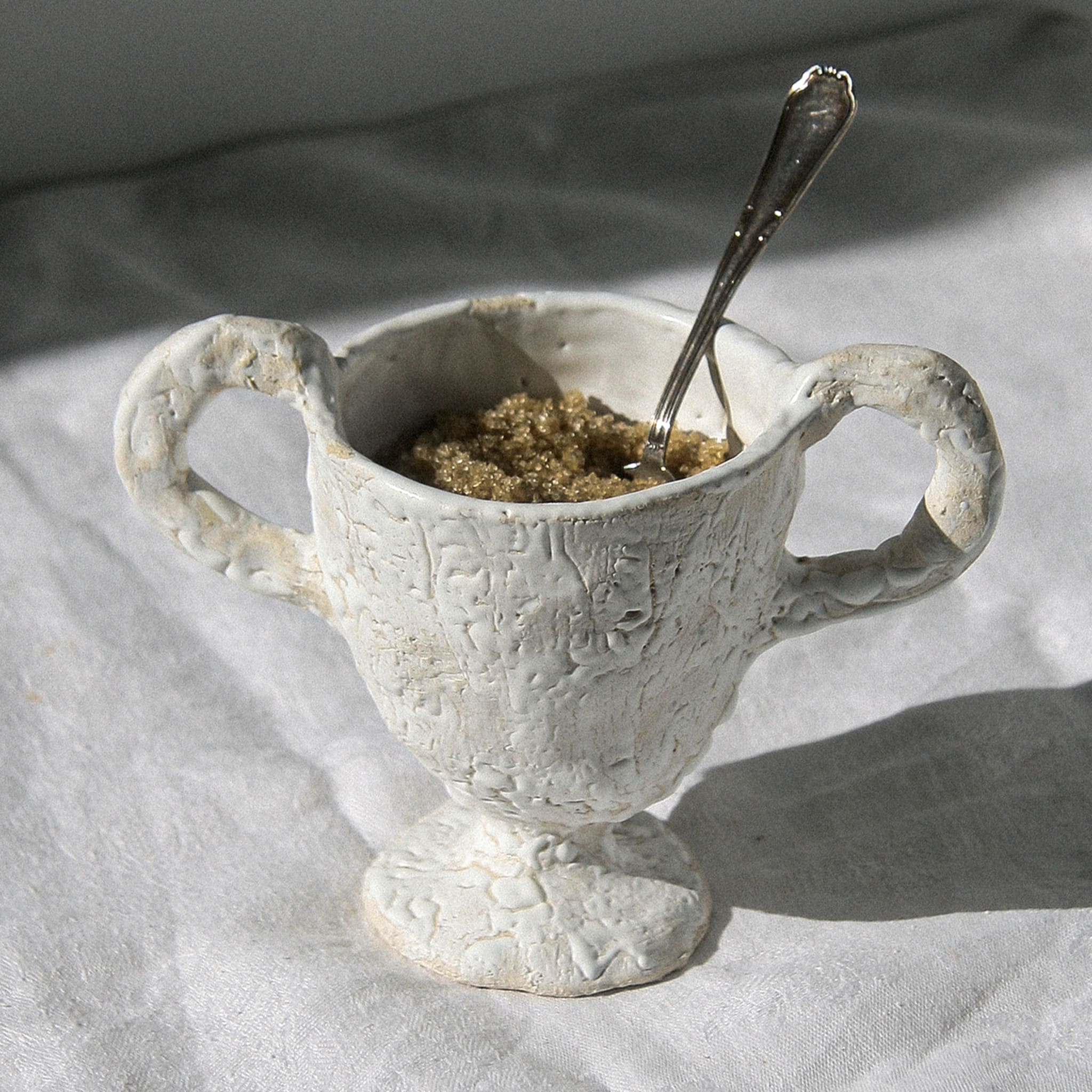 White Footed Cup with Handles - Alternative view 3