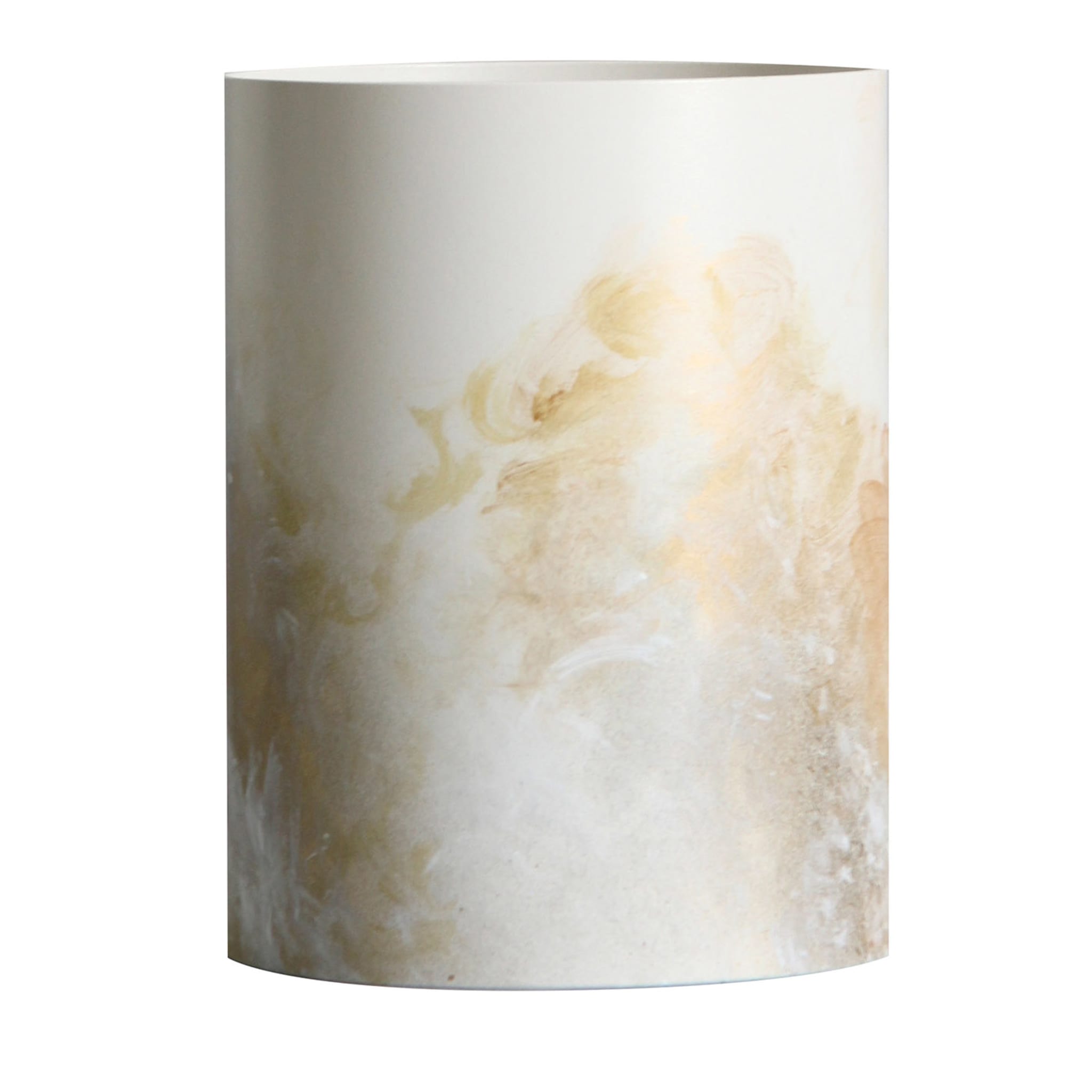 Flora L Cylindrical White Vase by Gabriela Azar Rubagotti #2 - Main view